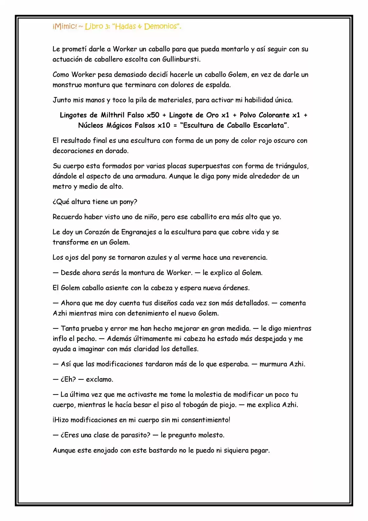 ¡Mimic! (Novela) - Capítulo 71 - Página 9 - LectorTMOo