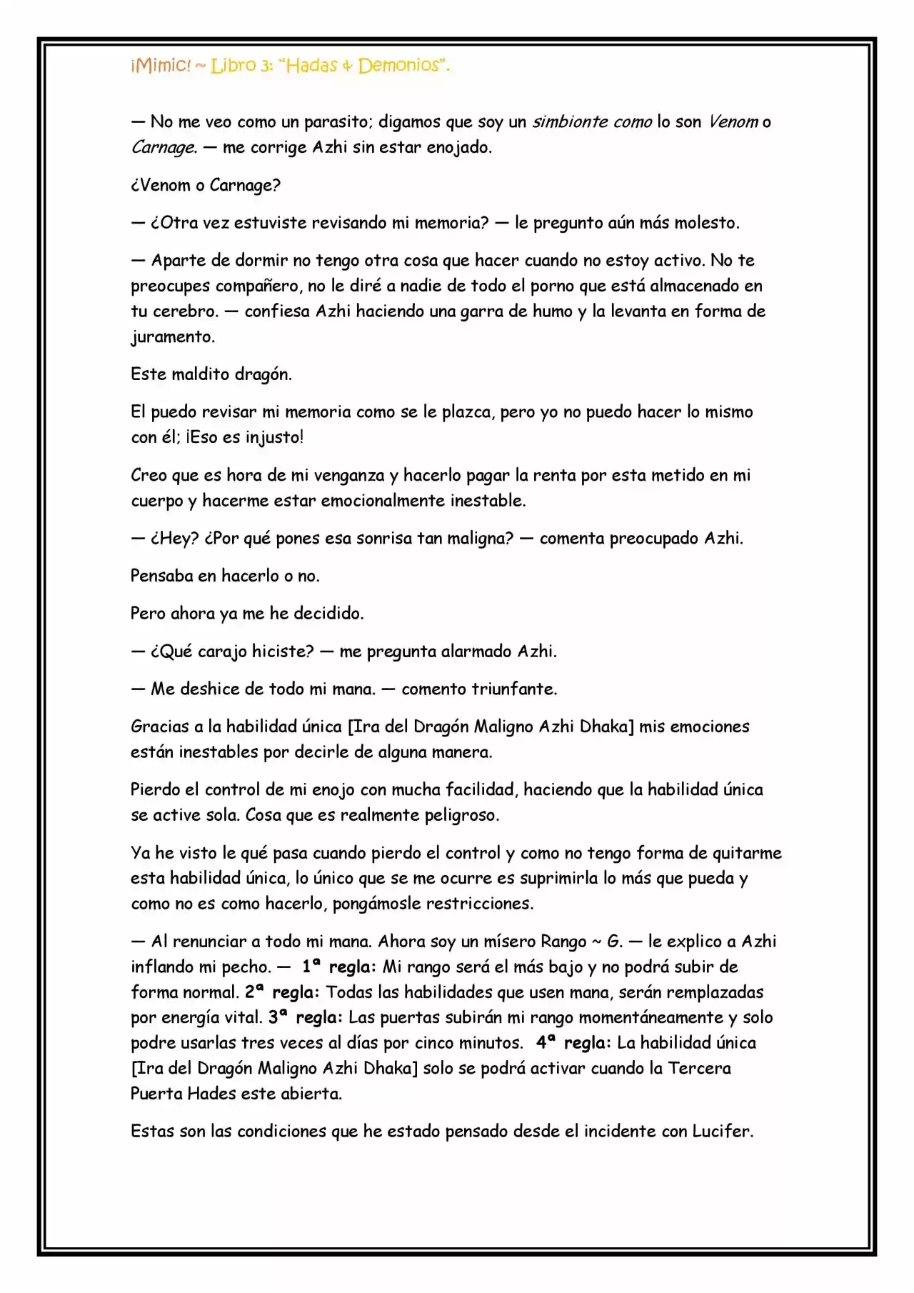 ¡Mimic! (Novela) - Capítulo 71 - Página 10 - LectorTMOo
