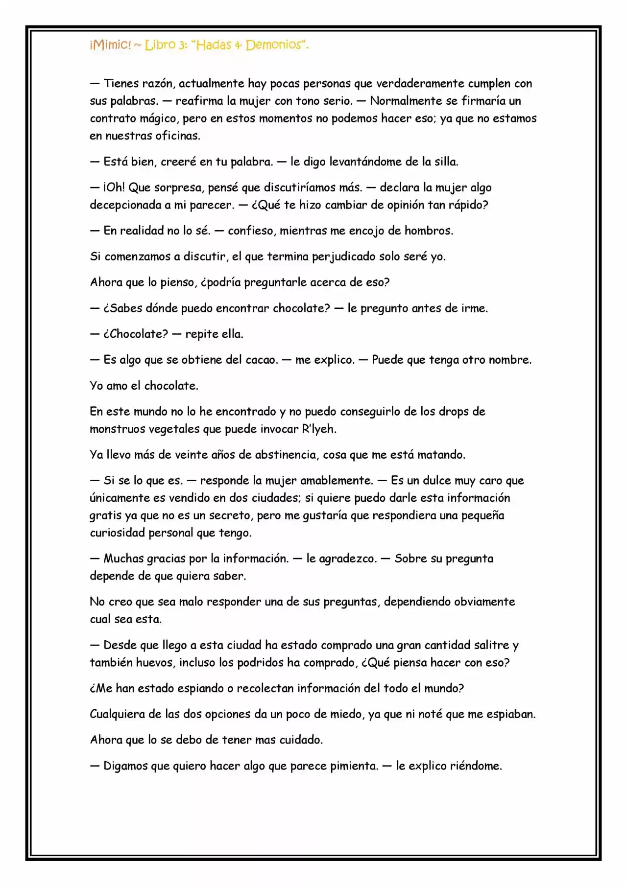 ¡Mimic! (Novela) - Capítulo 74 - Página 6 - LectorTMOo