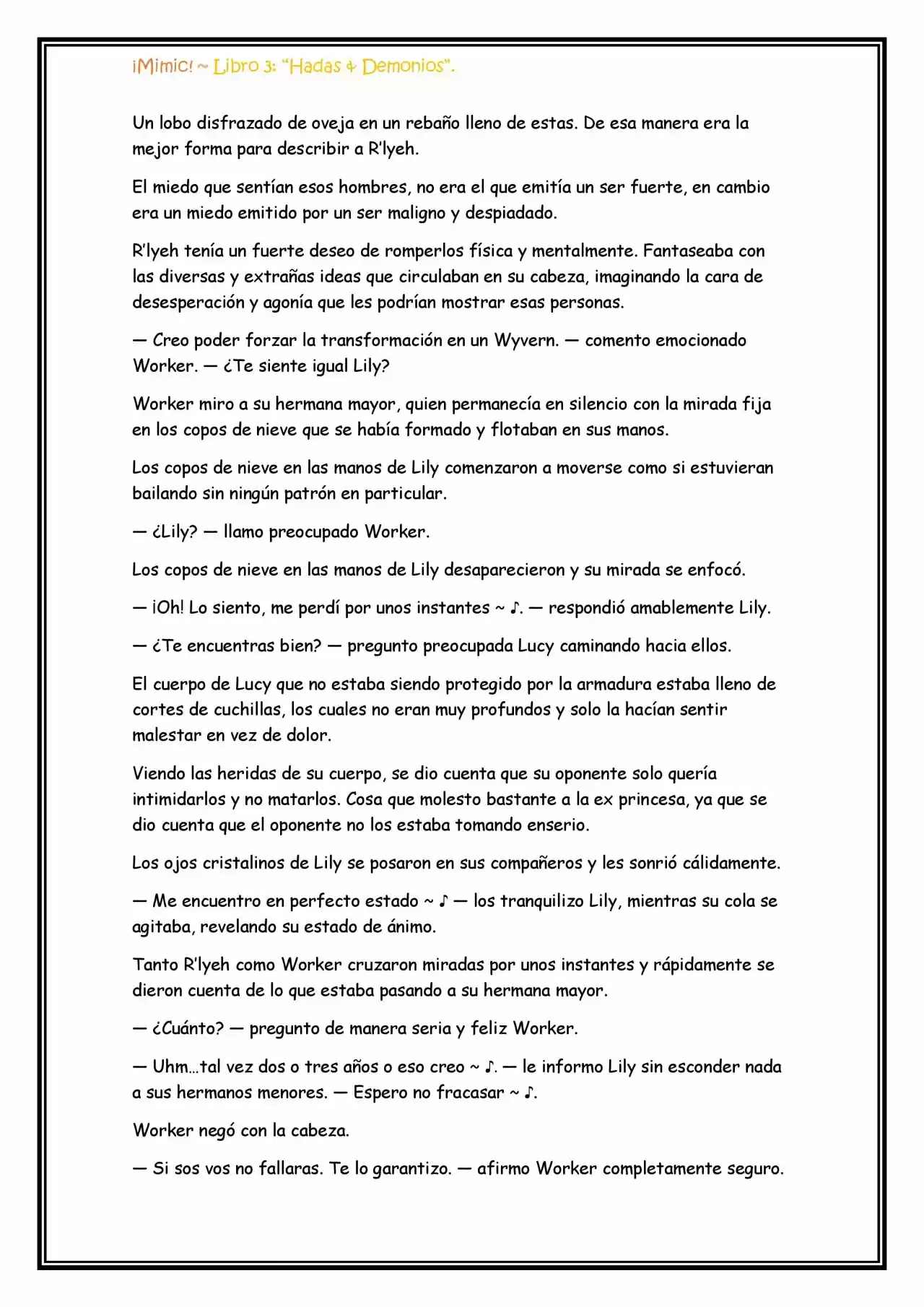¡Mimic! (Novela) - Capítulo 77 - Página 4 - LectorTMOo