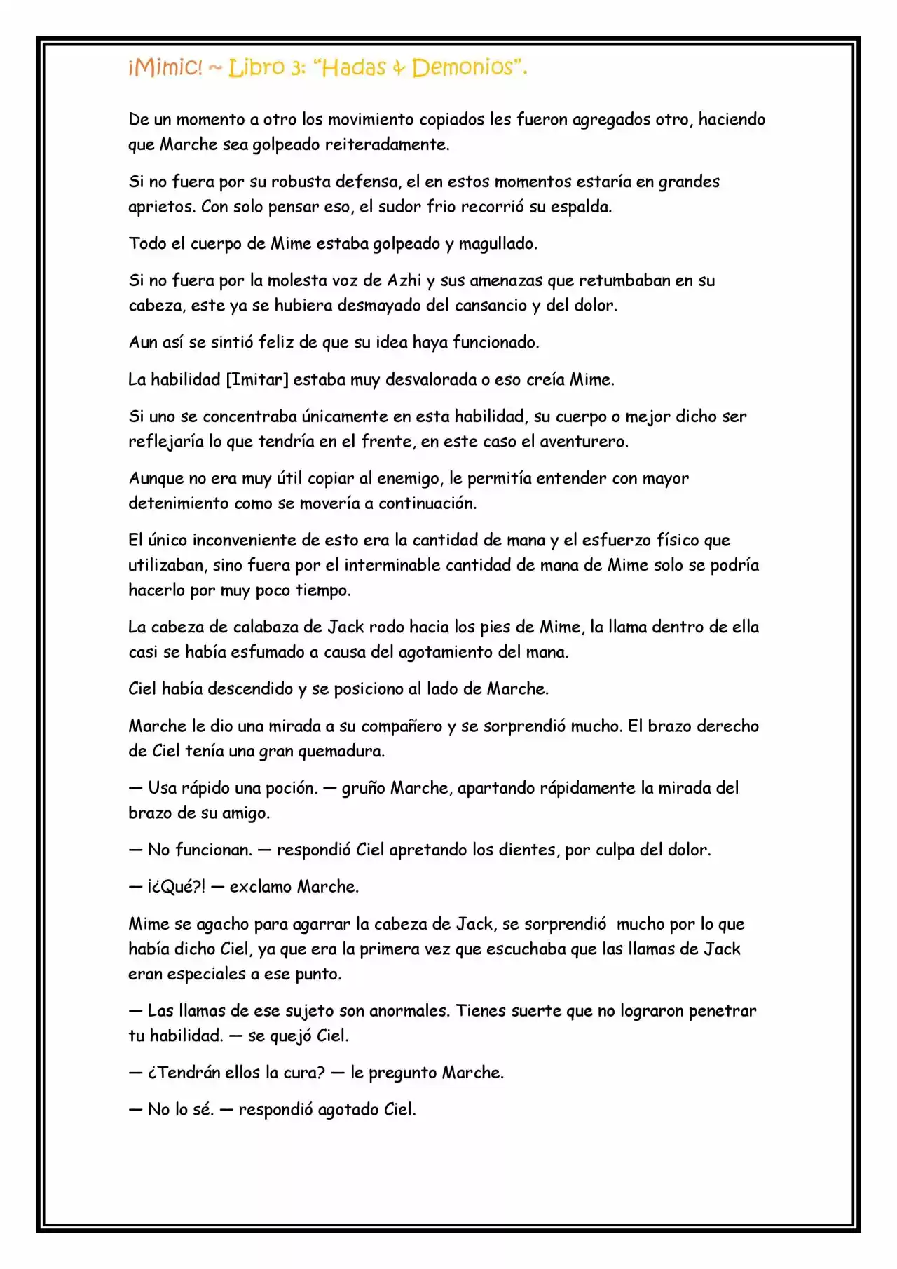 ¡Mimic! (Novela) - Capítulo 82 - Página 10 - LectorTMOo