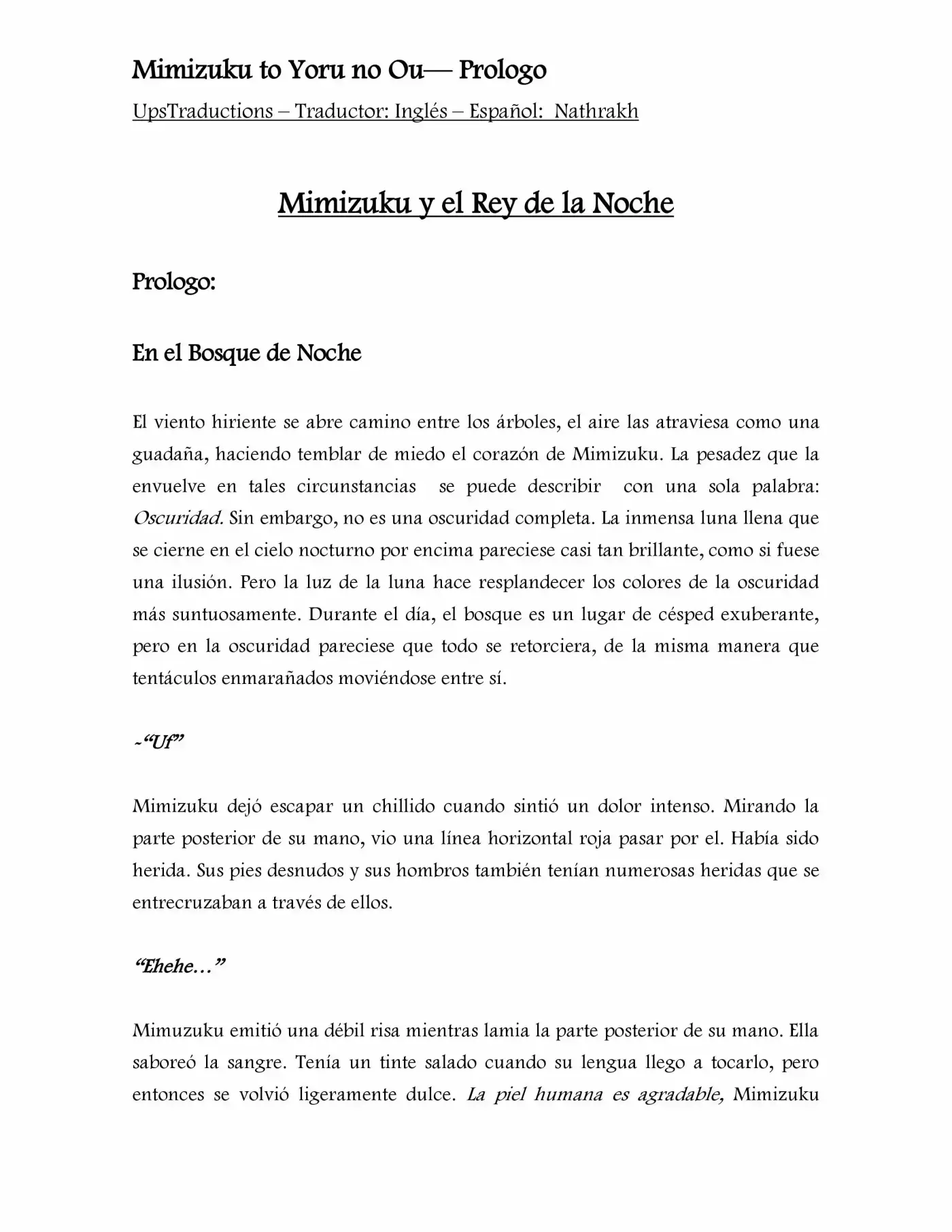 Mimizuku To Yoru No Ou (Novela) - Capítulo - Página 2 - LectorTMOo
