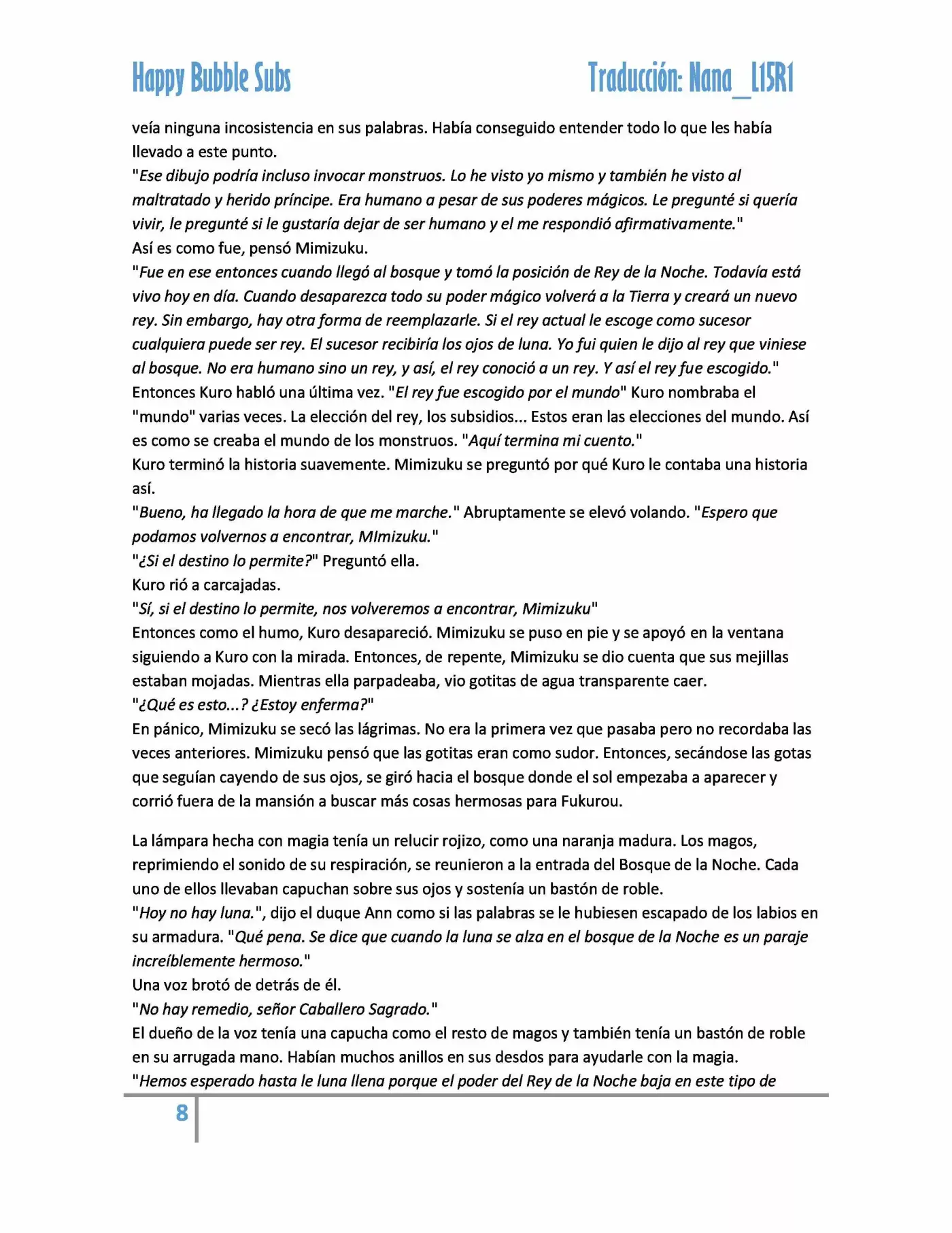 Mimizuku To Yoru No Ou (Novela) - Capítulo 4 - Página 8 - LectorTMOo