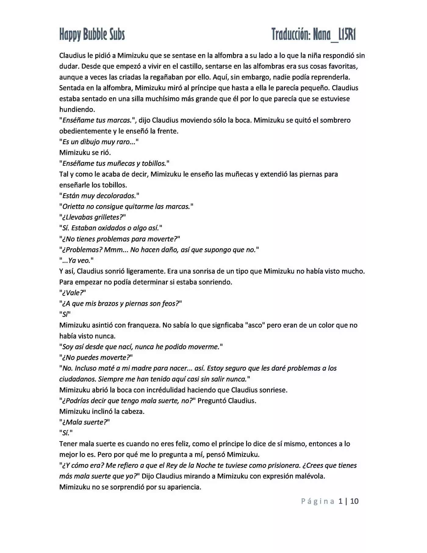 Mimizuku To Yoru No Ou (Novela) - Capítulo 6 - Página 1 - LectorTMOo