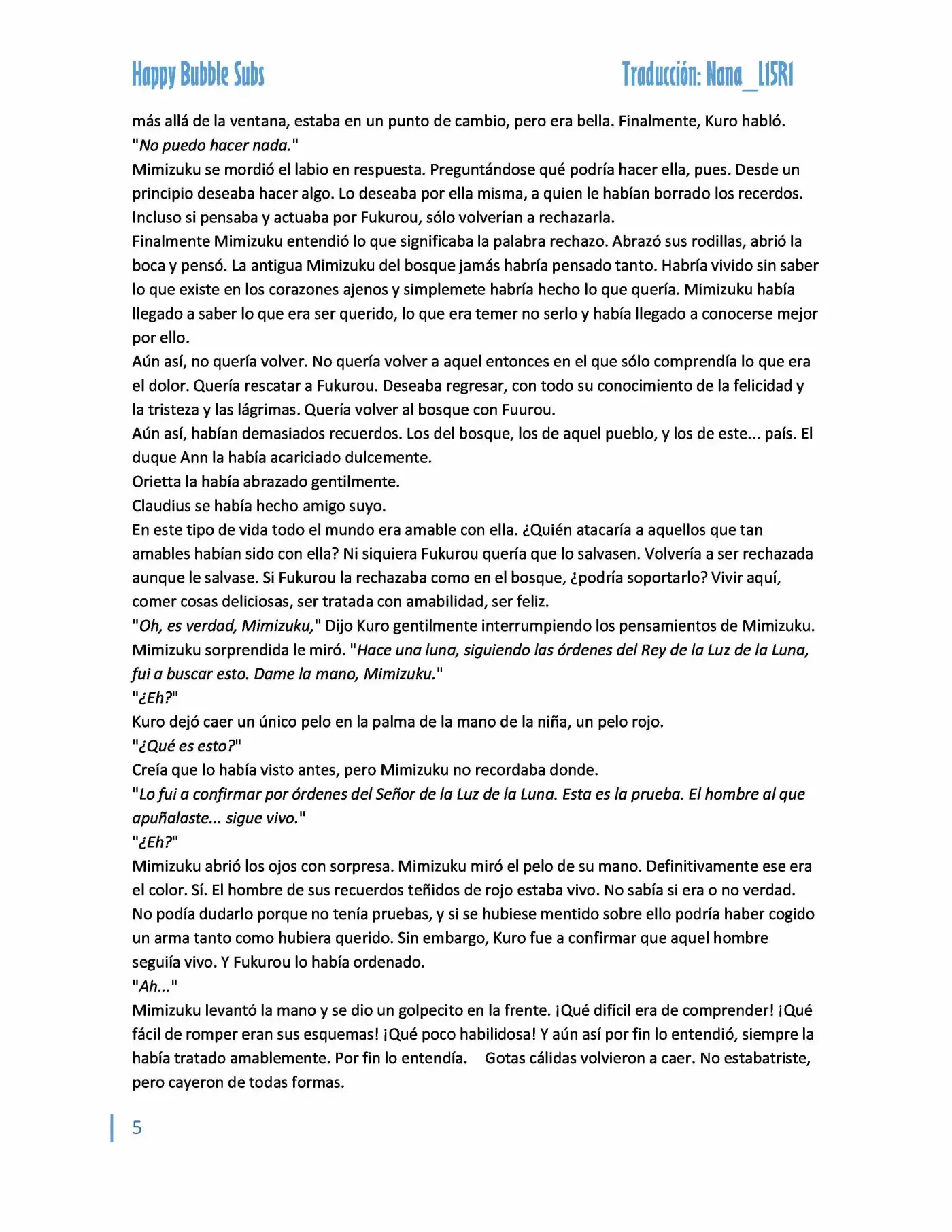Mimizuku To Yoru No Ou (Novela) - Capítulo 7 - Página 5 - LectorTMOo