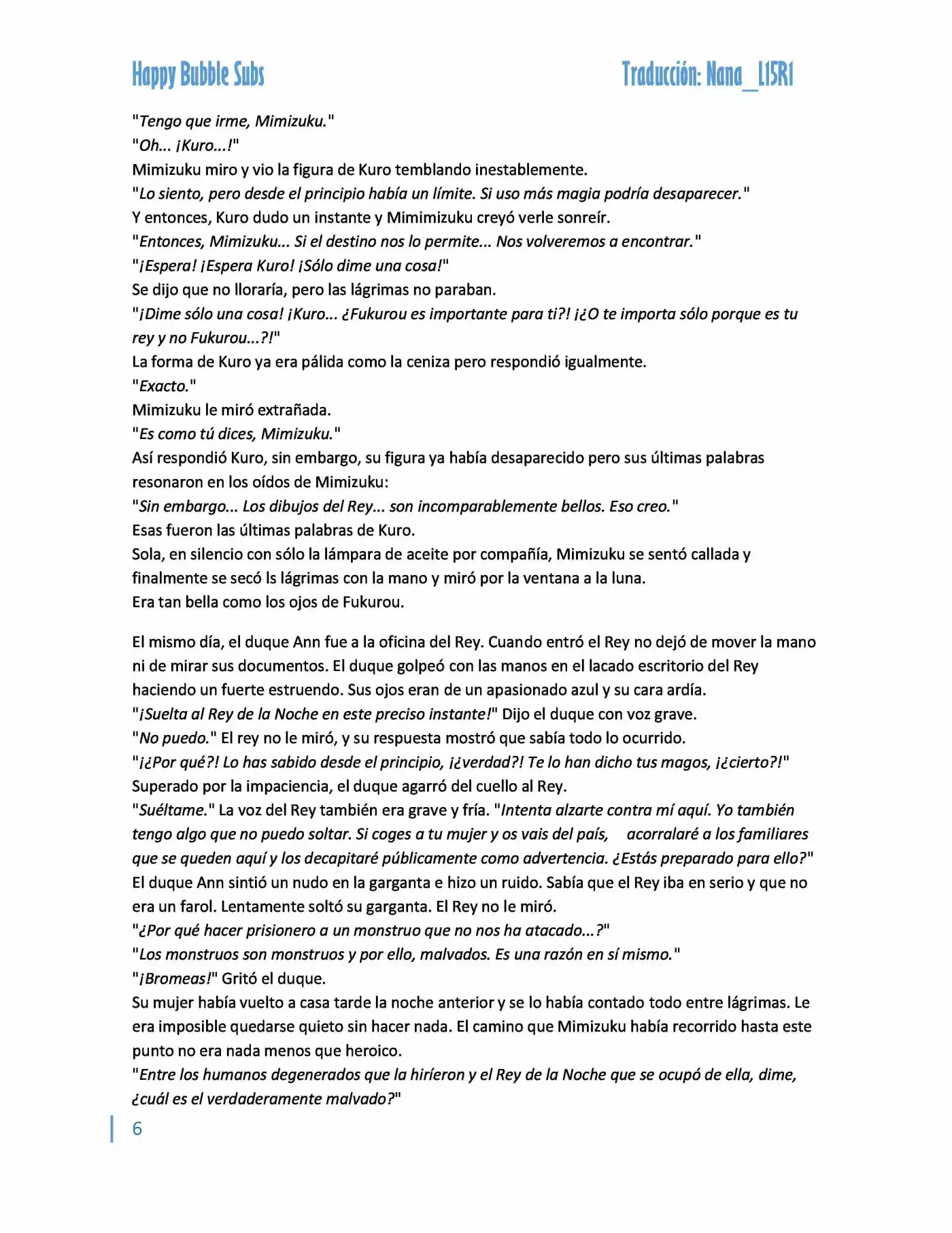 Mimizuku To Yoru No Ou (Novela) - Capítulo 7 - Página 6 - LectorTMOo