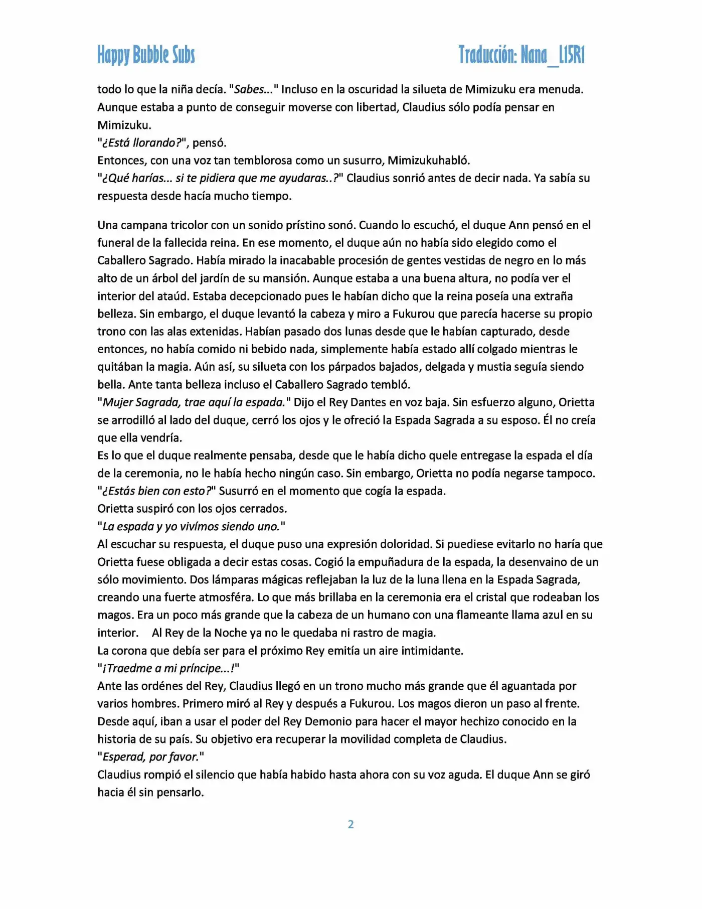 Mimizuku To Yoru No Ou (Novela) - Capítulo 8 - Página 2 - LectorTMOo