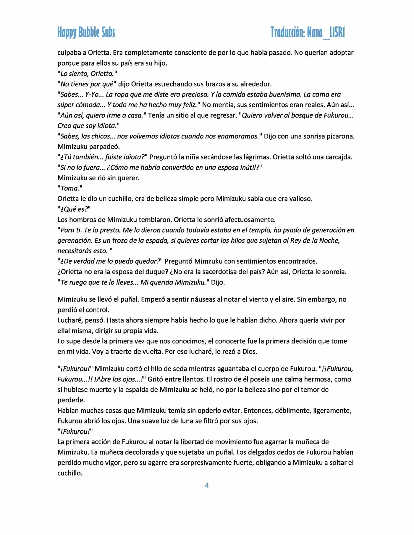 Mimizuku To Yoru No Ou (Novela) - Capítulo 8 - Página 4 - LectorTMOo