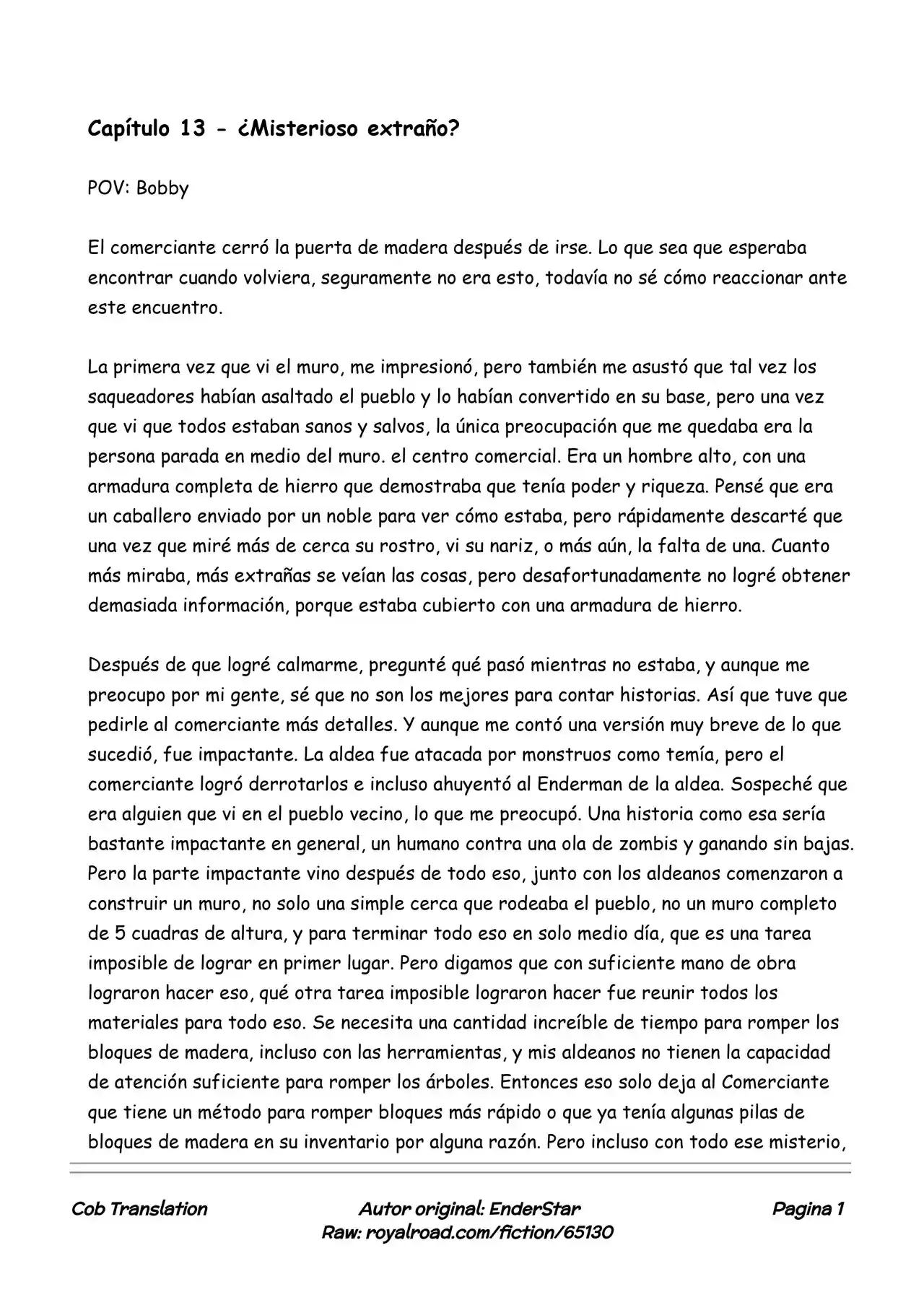 Minecraft: Un Nuevo Comienzo (Novela) - Capítulo 13 - Página 1 - LectorTMOo