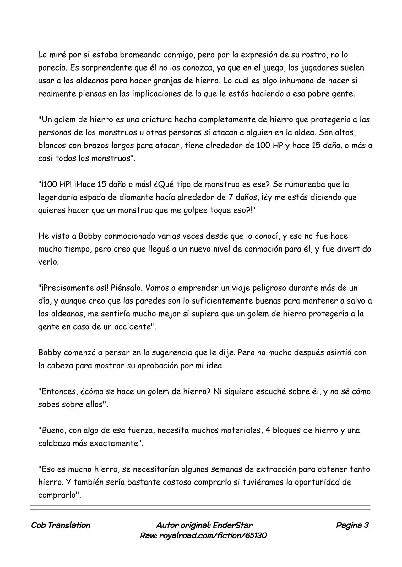 Minecraft: Un Nuevo Comienzo (Novela) - Capítulo 14 - Página 3 - LectorTMOo