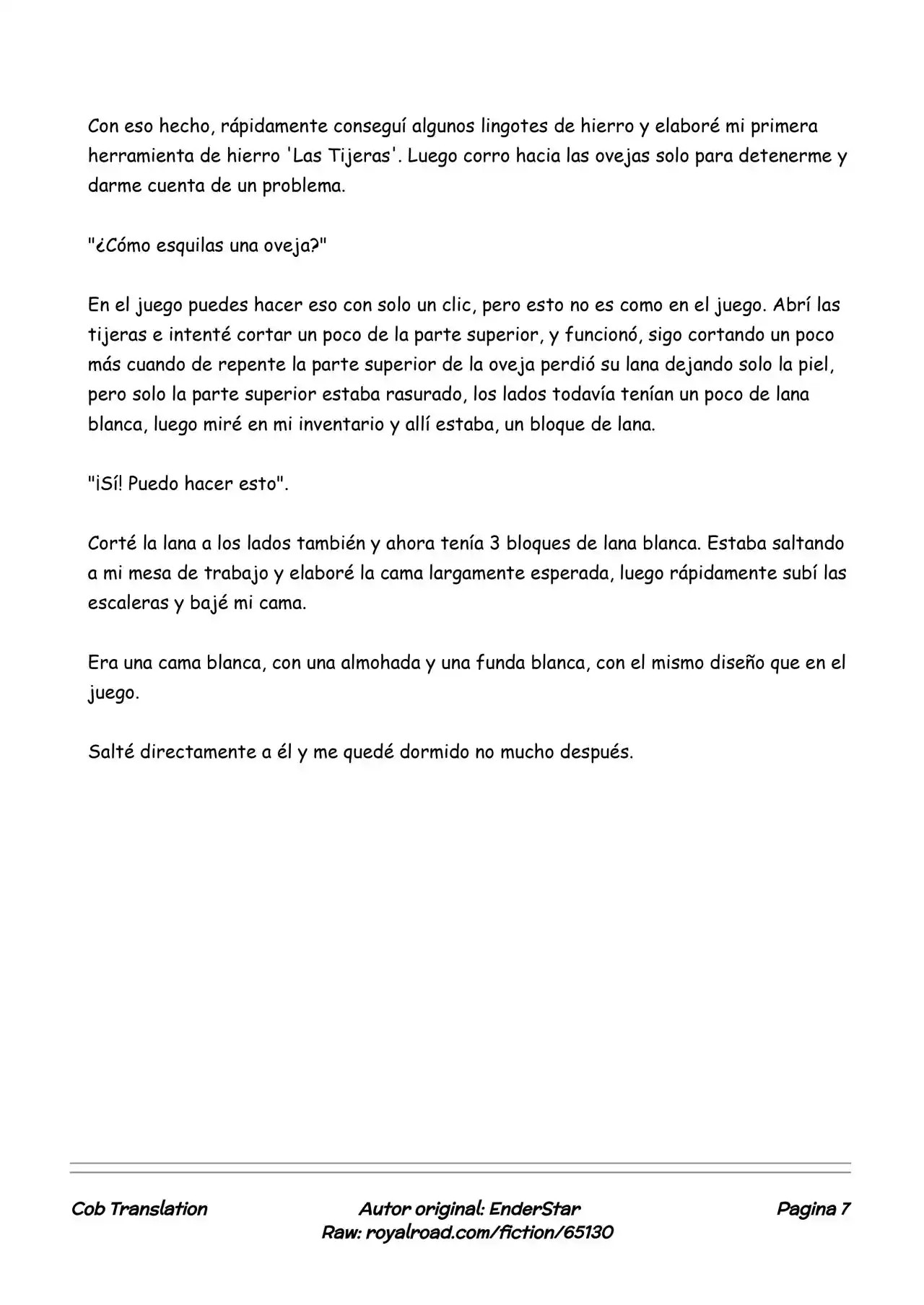 Minecraft: Un Nuevo Comienzo (Novela) - Capítulo 4 - Página 7 - LectorTMOo