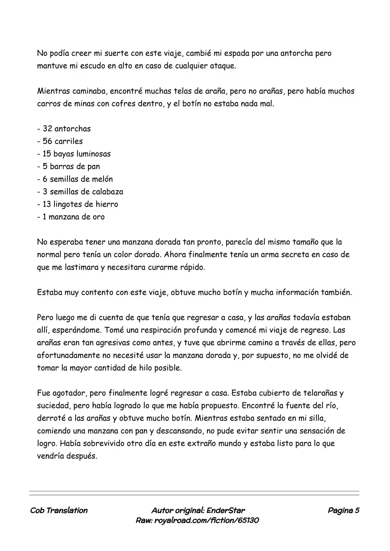 Minecraft: Un Nuevo Comienzo (Novela) - Capítulo 5 - Página 5 - LectorTMOo