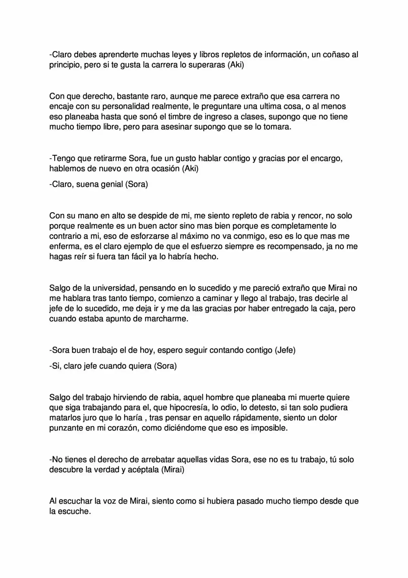 Mirai Kuro (Novela) - Capítulo 3 - Página 4 - LectorTMOo
