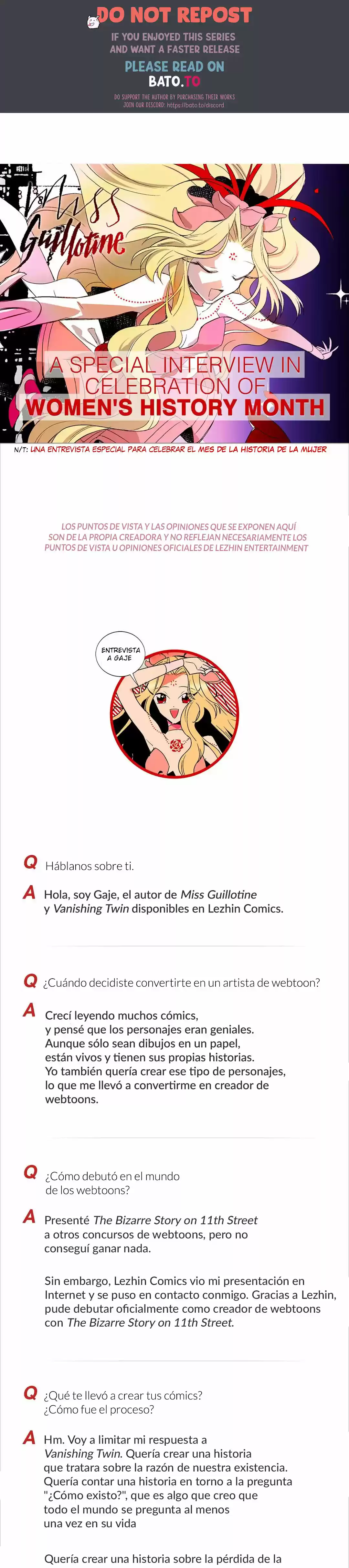 Miss Guillotine - Capítulo 30.50 - Página 1 - LectorTMOo
