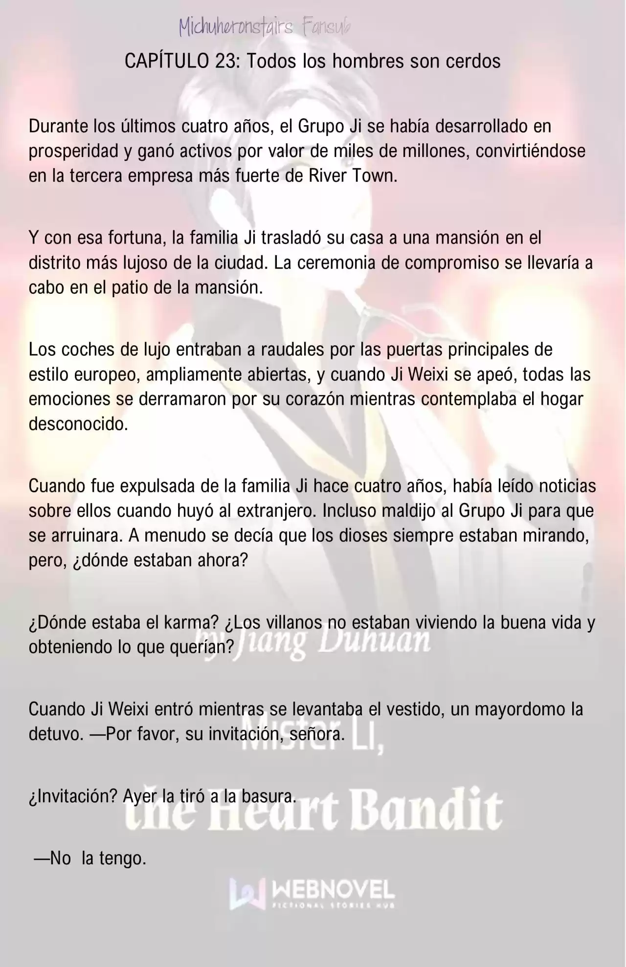 Mister Li, The Heart Bandit (Novela) - Capítulo 23 - Página 1 - LectorTMOo