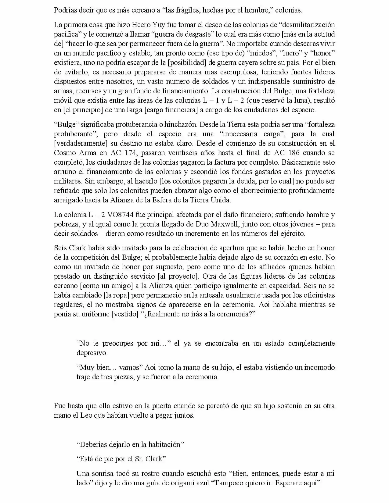 Mobile Suit Gundam Frozen Teardrop (Novela) - Capítulo 7 - Página 8 - LectorTMOo