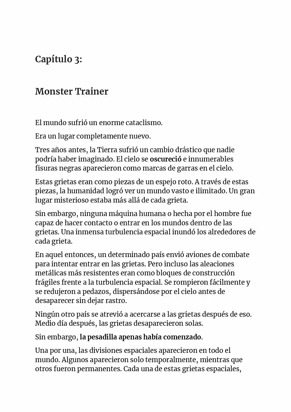Monster Pet Evolution (Novela) - Capítulo 3 - Página 1 - LectorTMOo