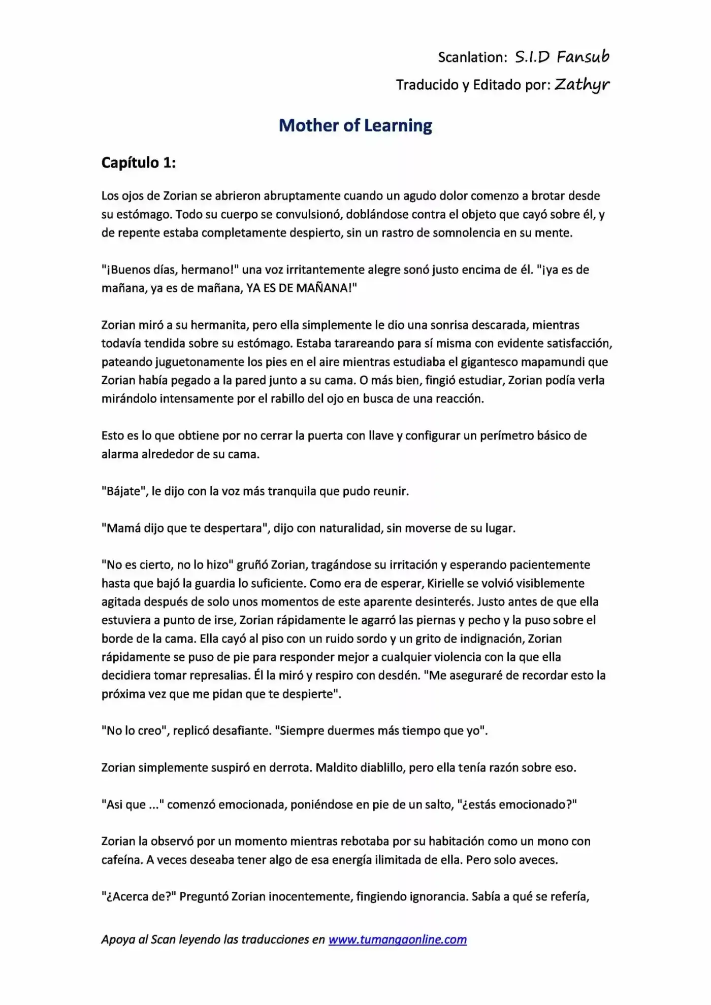 Mother Of Learning (Novela) - Capítulo 1 - Página 1 - LectorTMOo