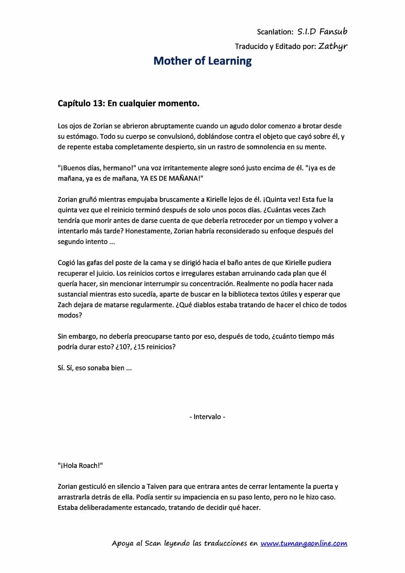 Mother Of Learning (Novela) - Capítulo 13 - Página 1 - LectorTMOo