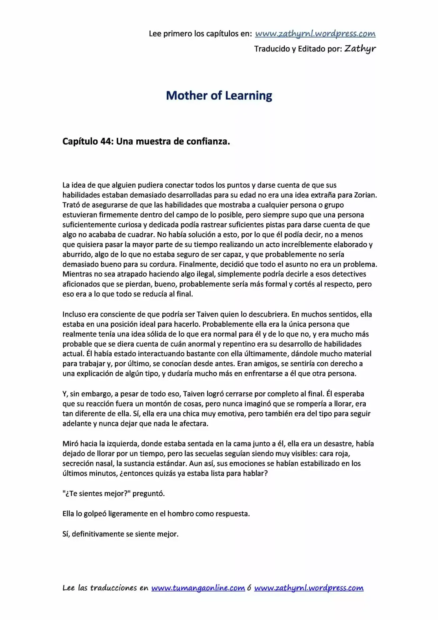 Mother Of Learning (Novela) - Capítulo 44 - Página 1 - LectorTMOo