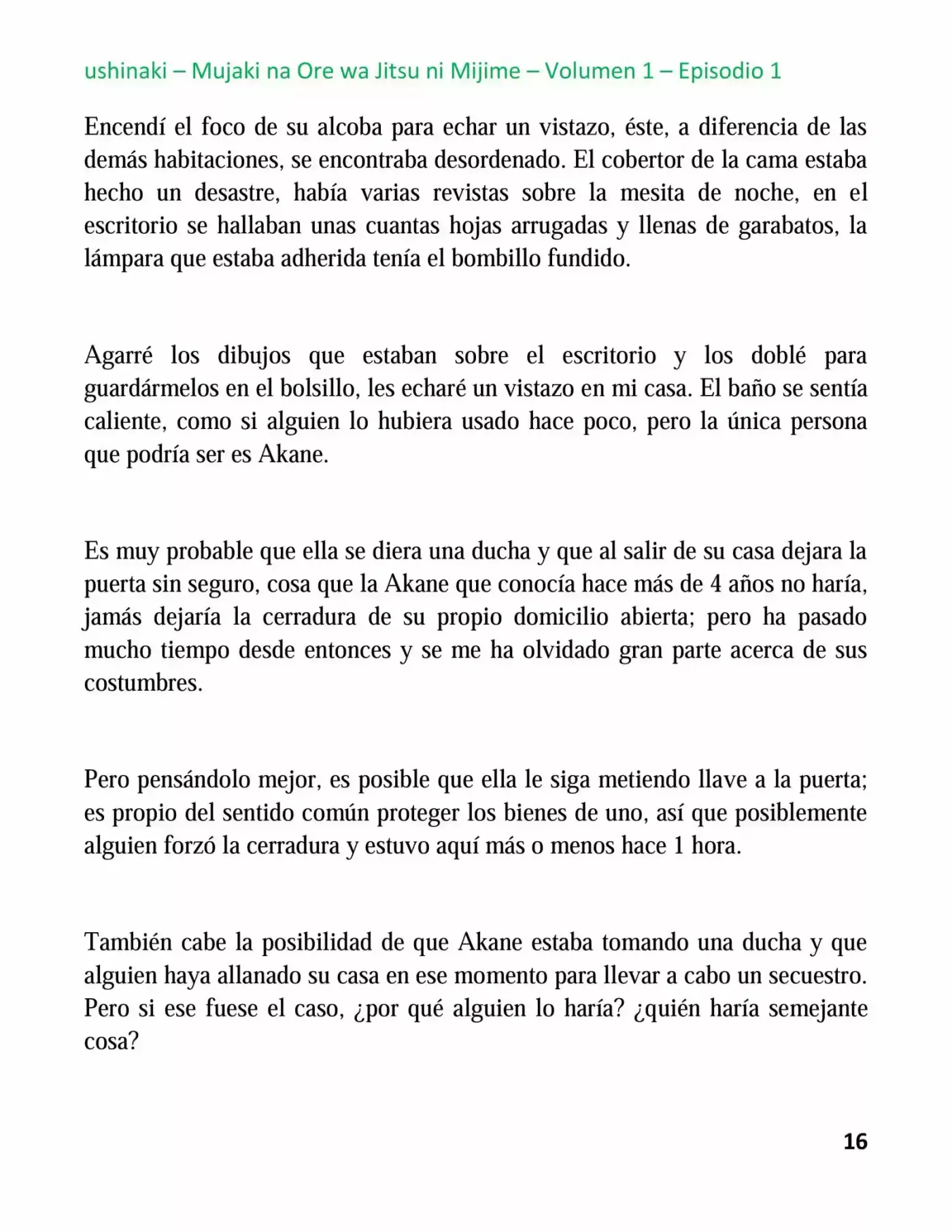 Mujaki Na Ore Wa Jitsu Ni Mijime (Novela) - Capítulo 1 - Página 16 - LectorTMOo