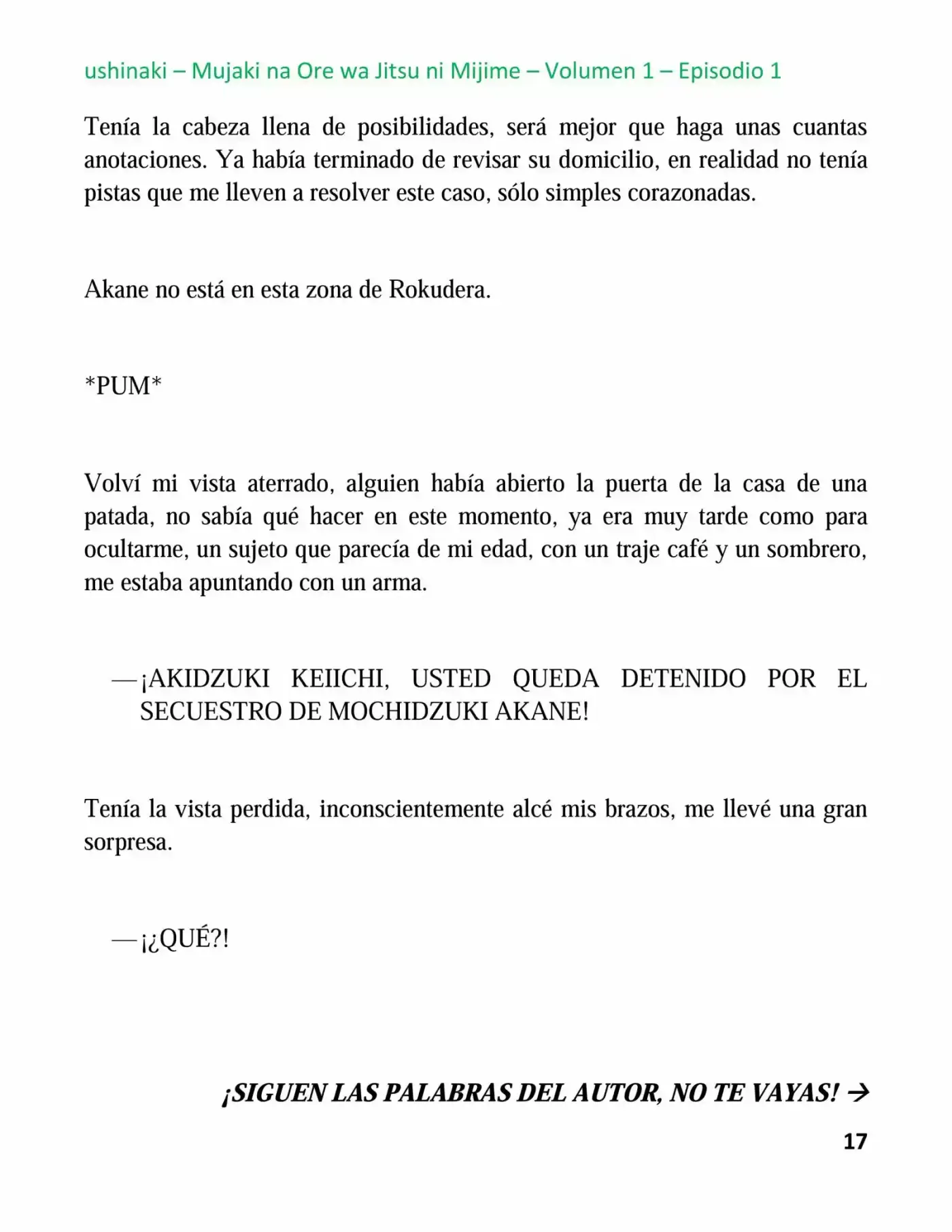Mujaki Na Ore Wa Jitsu Ni Mijime (Novela) - Capítulo 1 - Página 17 - LectorTMOo