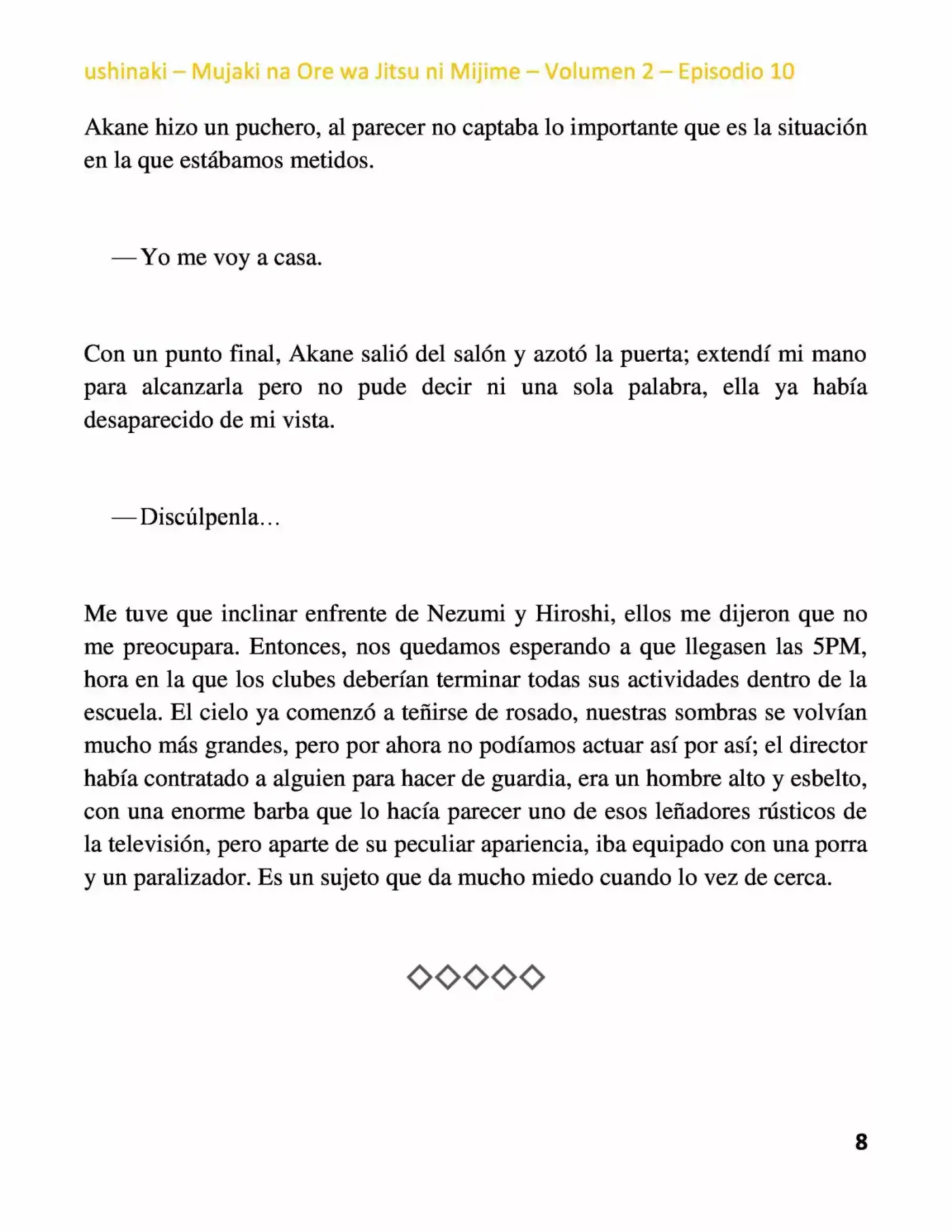 Mujaki Na Ore Wa Jitsu Ni Mijime (Novela) - Capítulo 10 - Página 8 - LectorTMOo