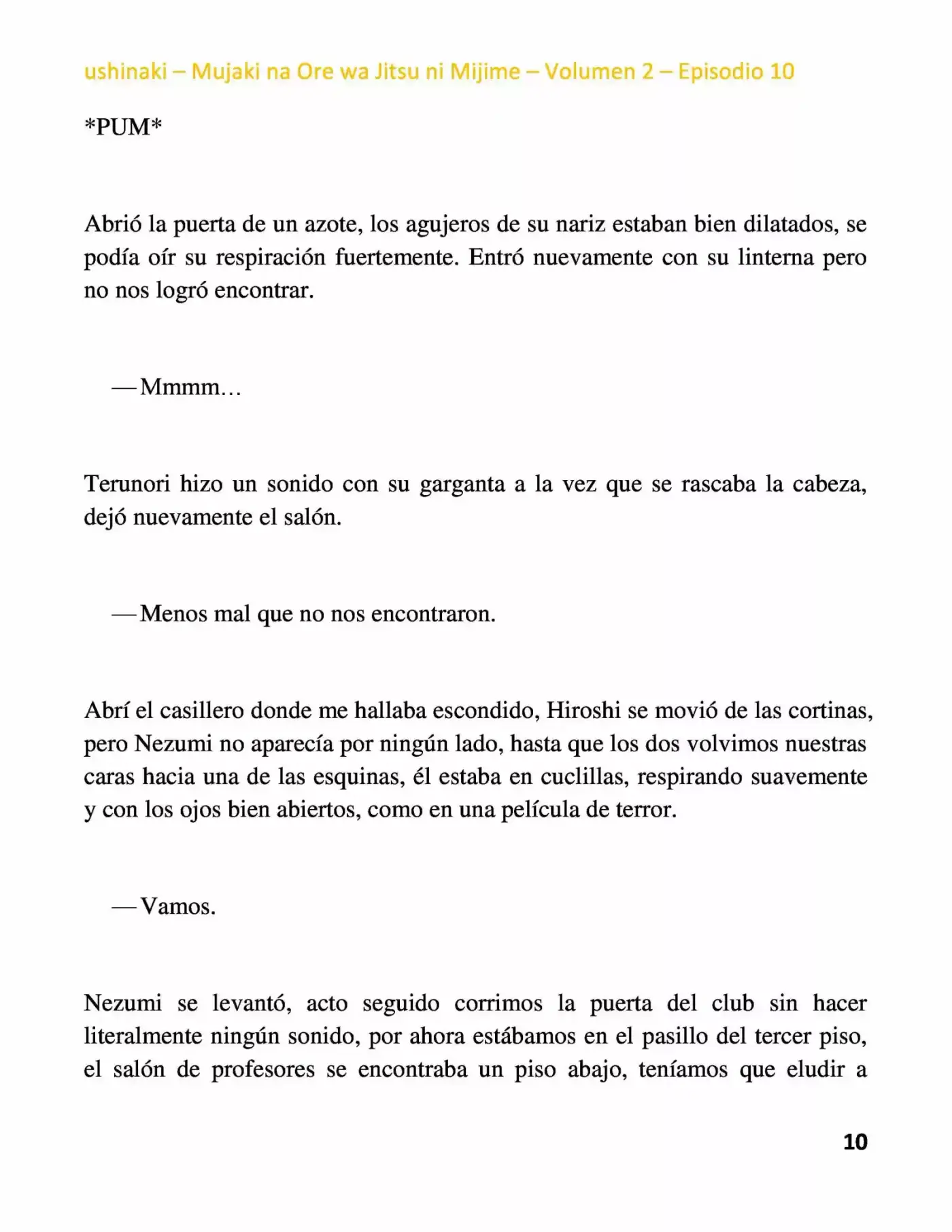 Mujaki Na Ore Wa Jitsu Ni Mijime (Novela) - Capítulo 10 - Página 10 - LectorTMOo