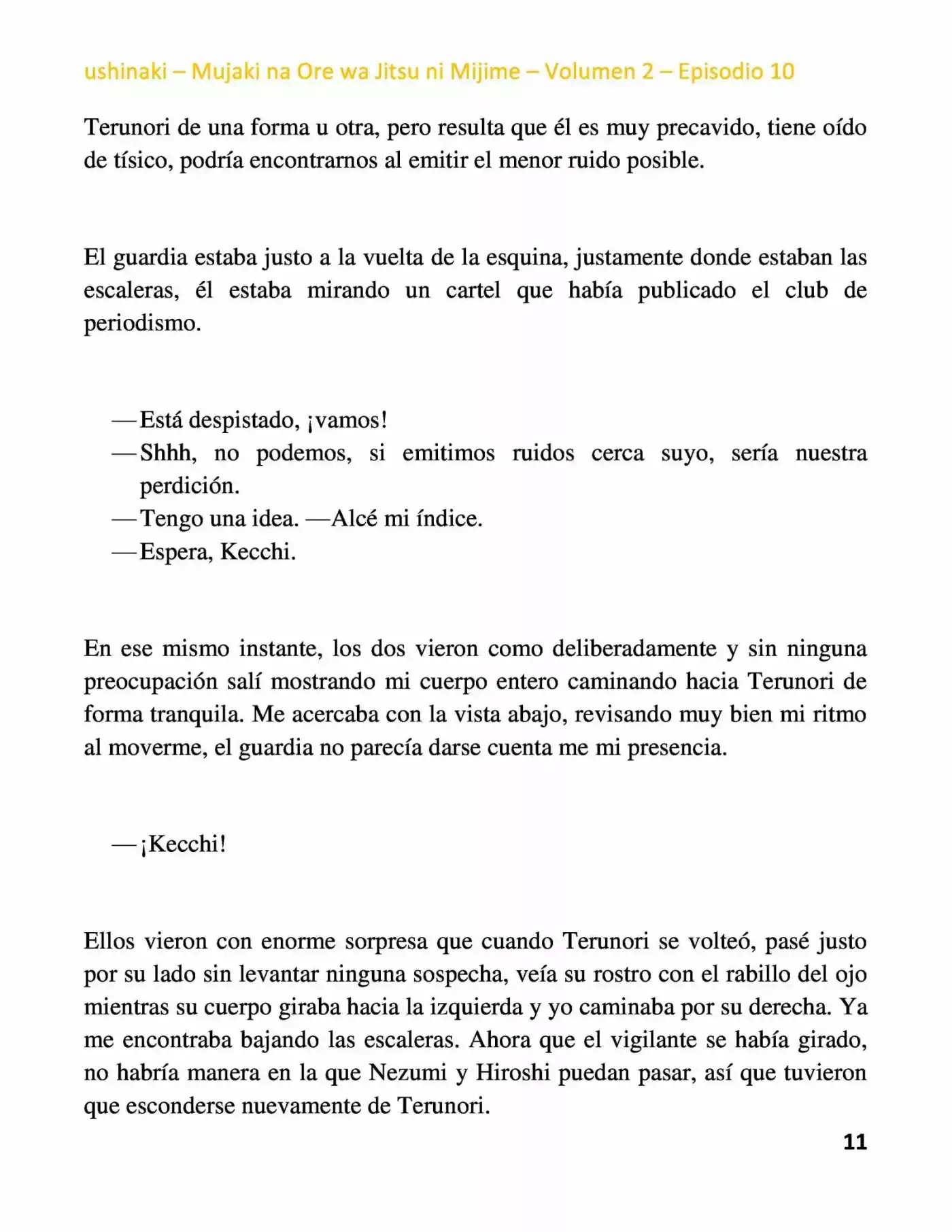 Mujaki Na Ore Wa Jitsu Ni Mijime (Novela) - Capítulo 10 - Página 11 - LectorTMOo