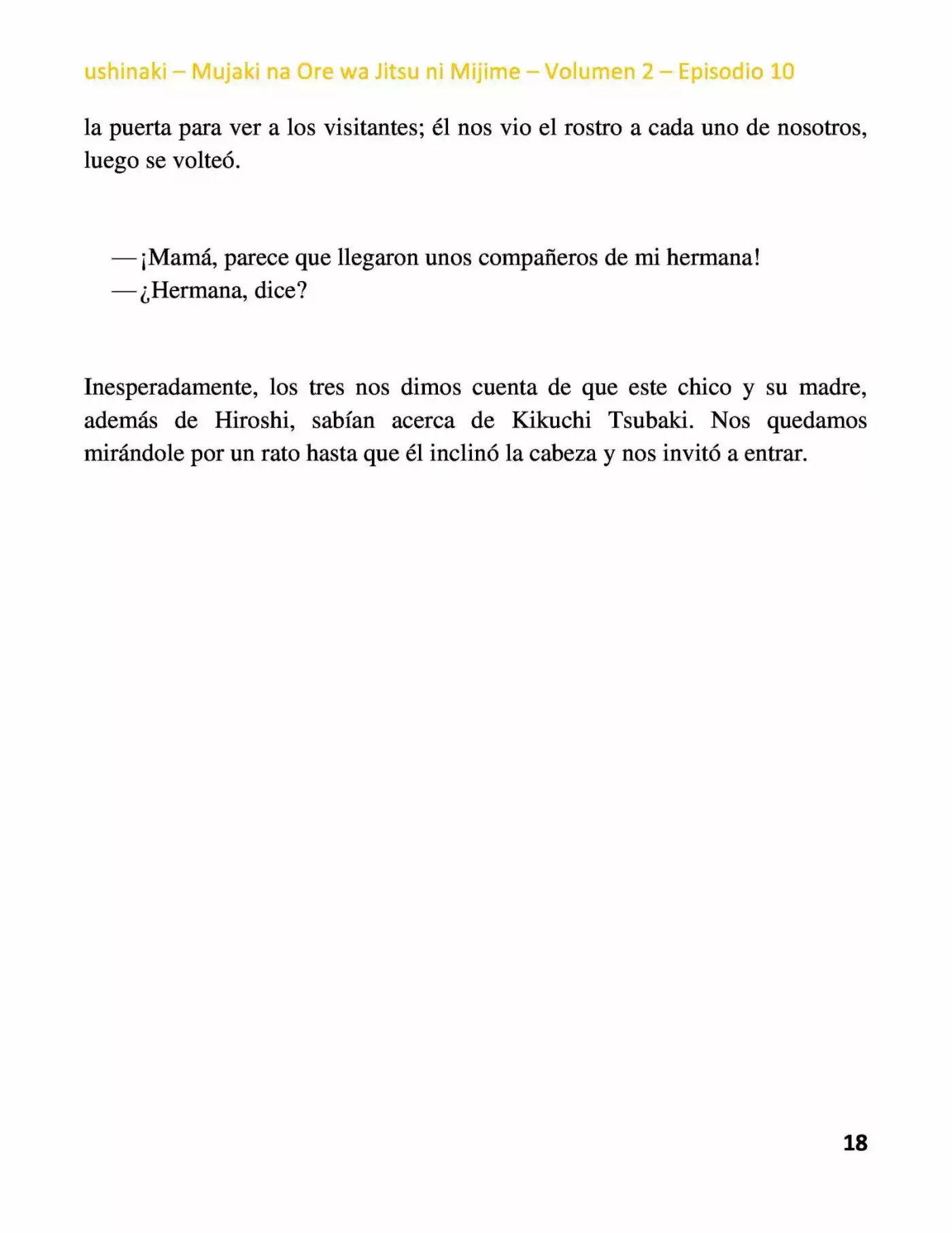 Mujaki Na Ore Wa Jitsu Ni Mijime (Novela) - Capítulo 10 - Página 18 - LectorTMOo