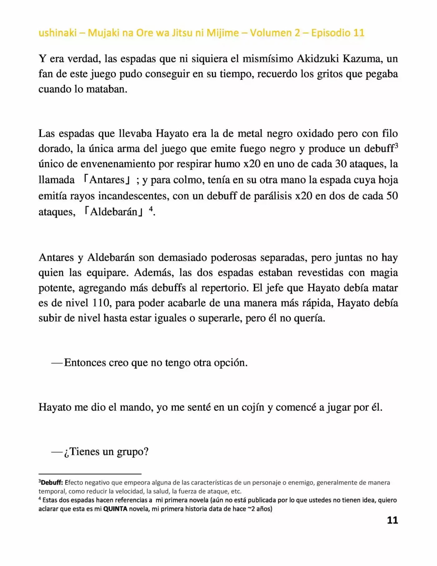 Mujaki Na Ore Wa Jitsu Ni Mijime (Novela) - Capítulo 11 - Página 11 - LectorTMOo