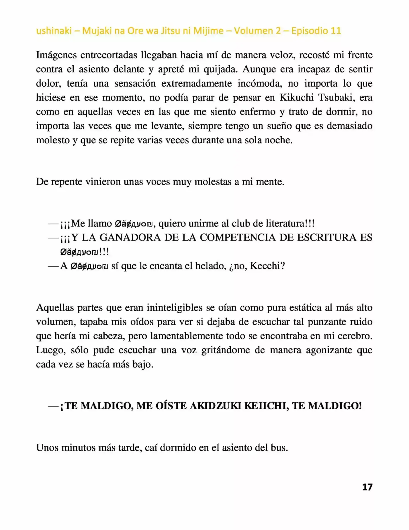 Mujaki Na Ore Wa Jitsu Ni Mijime (Novela) - Capítulo 11 - Página 17 - LectorTMOo