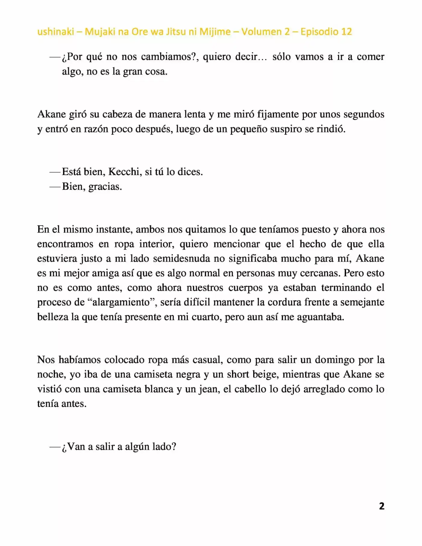Mujaki Na Ore Wa Jitsu Ni Mijime (Novela) - Capítulo 12 - Página 2 - LectorTMOo