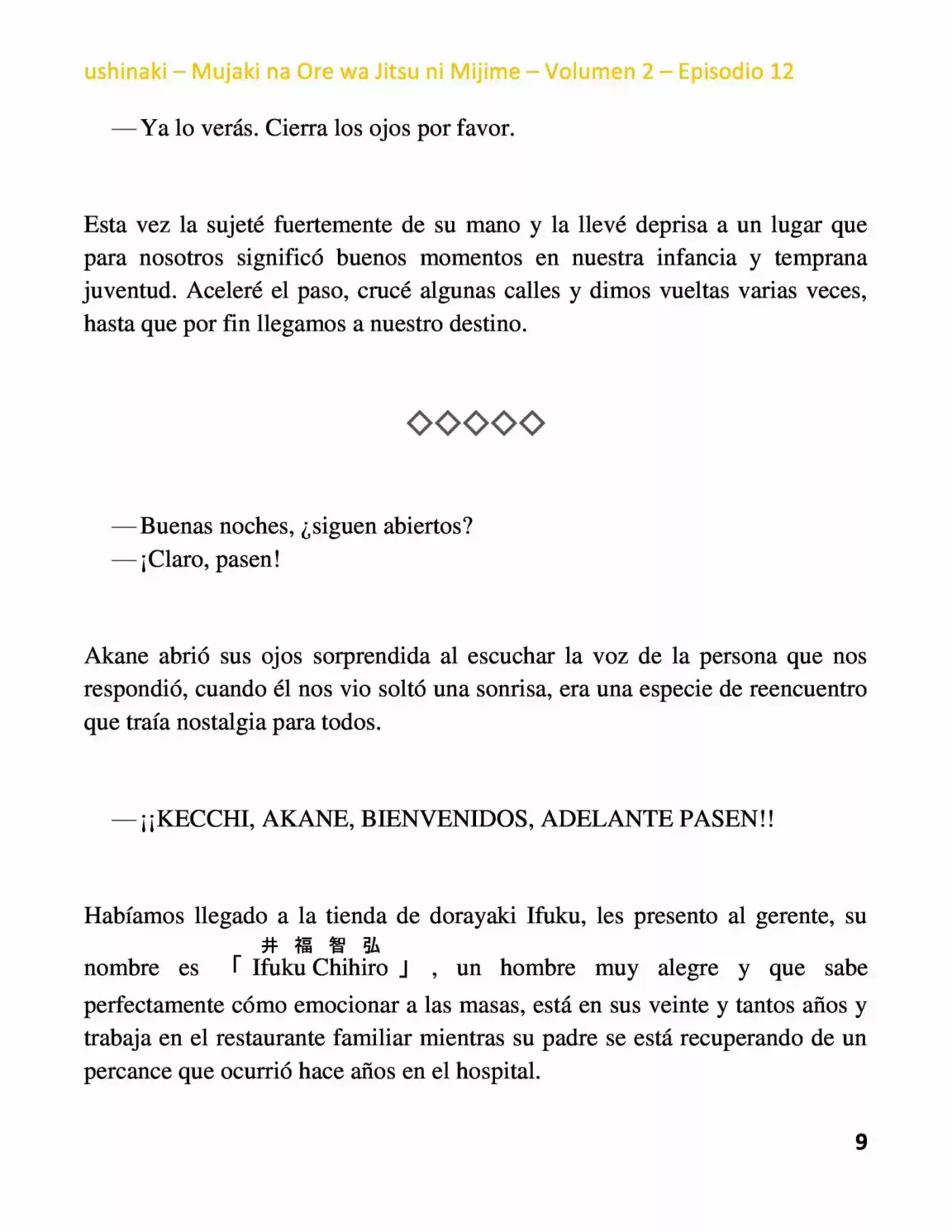 Mujaki Na Ore Wa Jitsu Ni Mijime (Novela) - Capítulo 12 - Página 9 - LectorTMOo