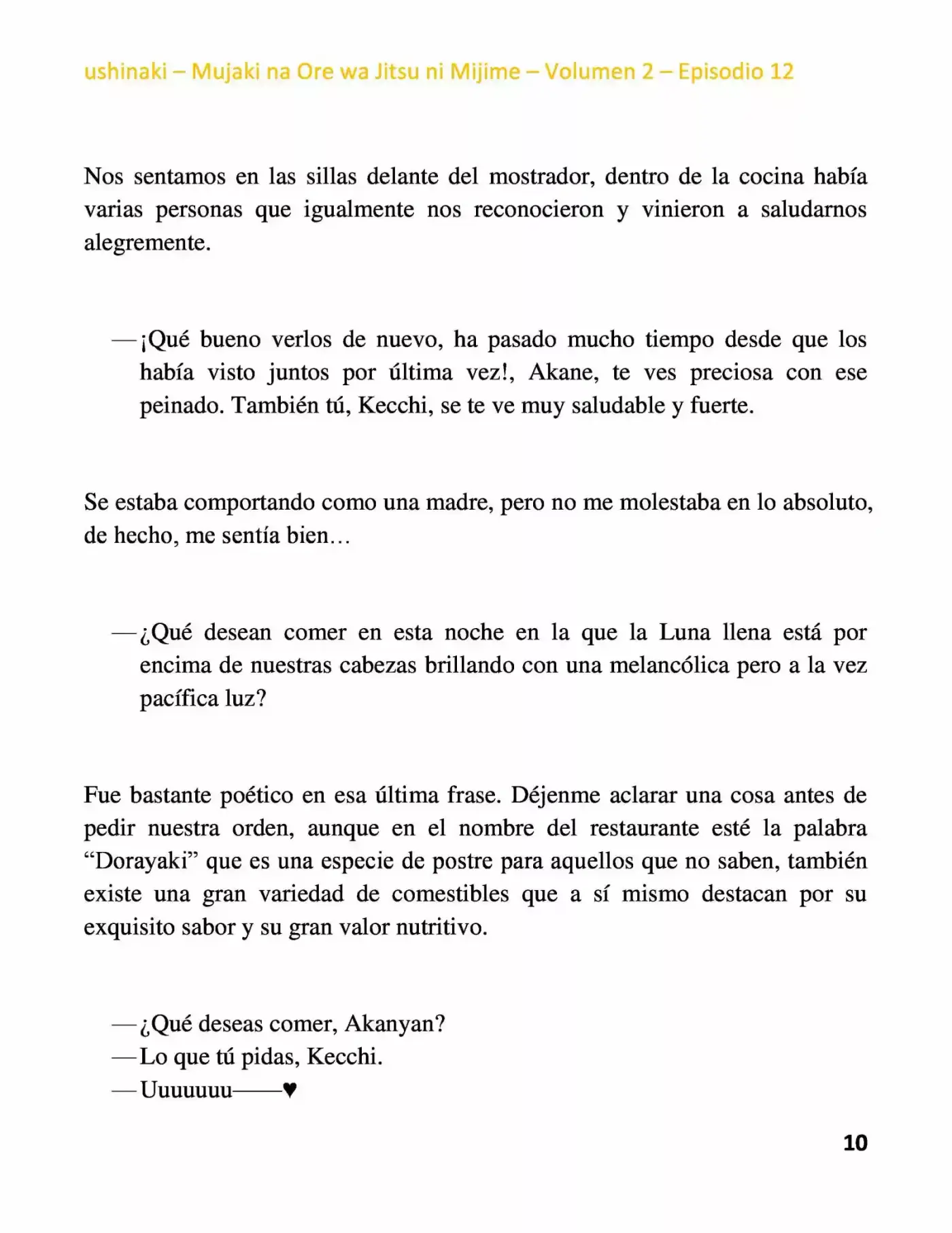 Mujaki Na Ore Wa Jitsu Ni Mijime (Novela) - Capítulo 12 - Página 10 - LectorTMOo