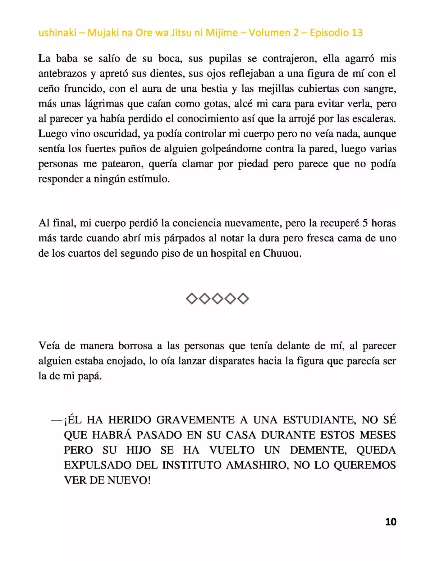 Mujaki Na Ore Wa Jitsu Ni Mijime (Novela) - Capítulo 13 - Página 10 - LectorTMOo