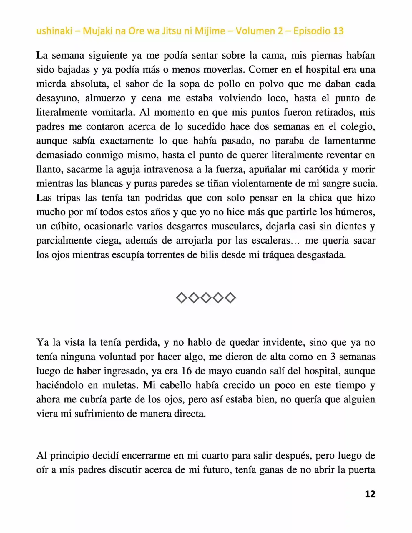 Mujaki Na Ore Wa Jitsu Ni Mijime (Novela) - Capítulo 13 - Página 12 - LectorTMOo