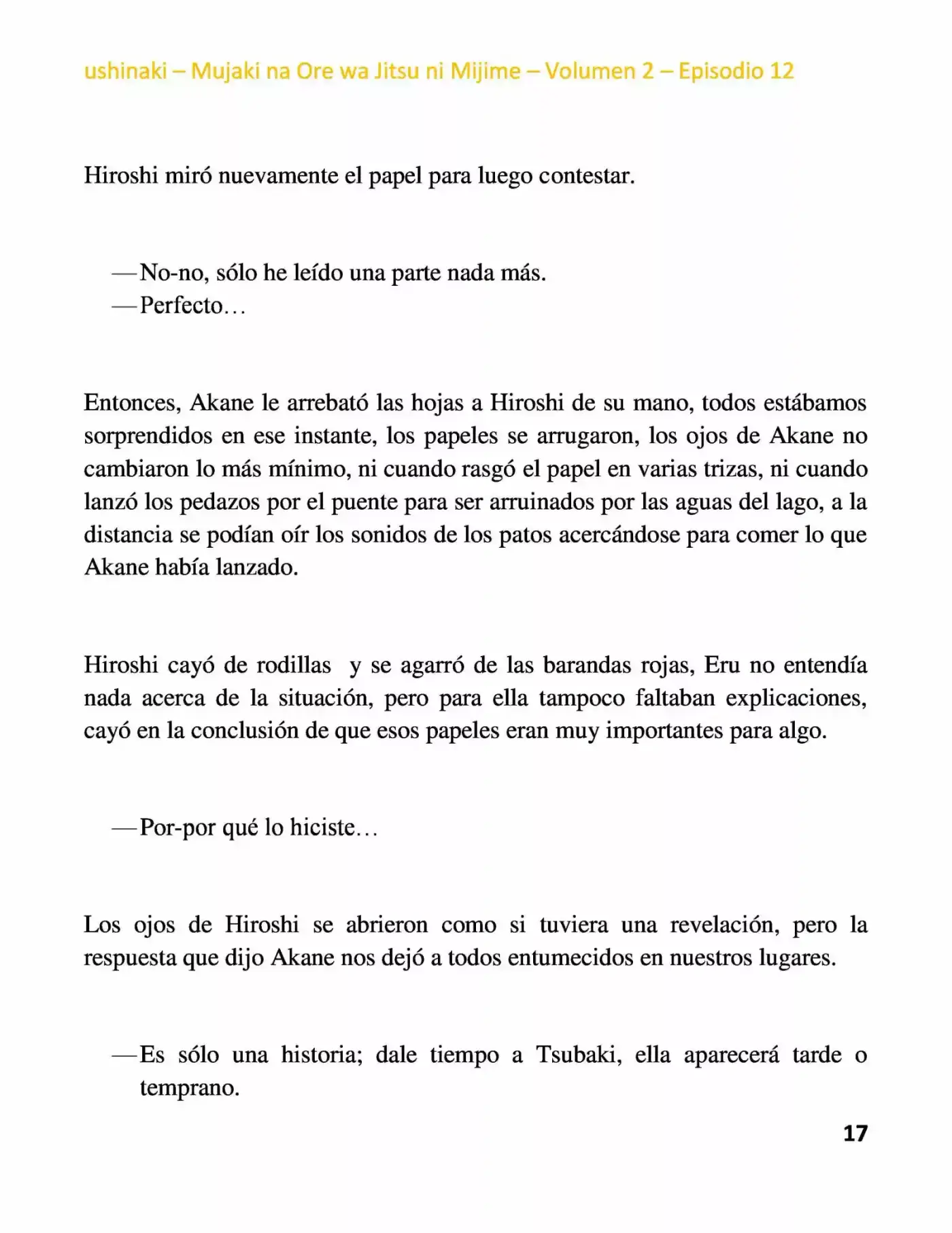 Mujaki Na Ore Wa Jitsu Ni Mijime (Novela) - Capítulo 14 - Página 17 - LectorTMOo