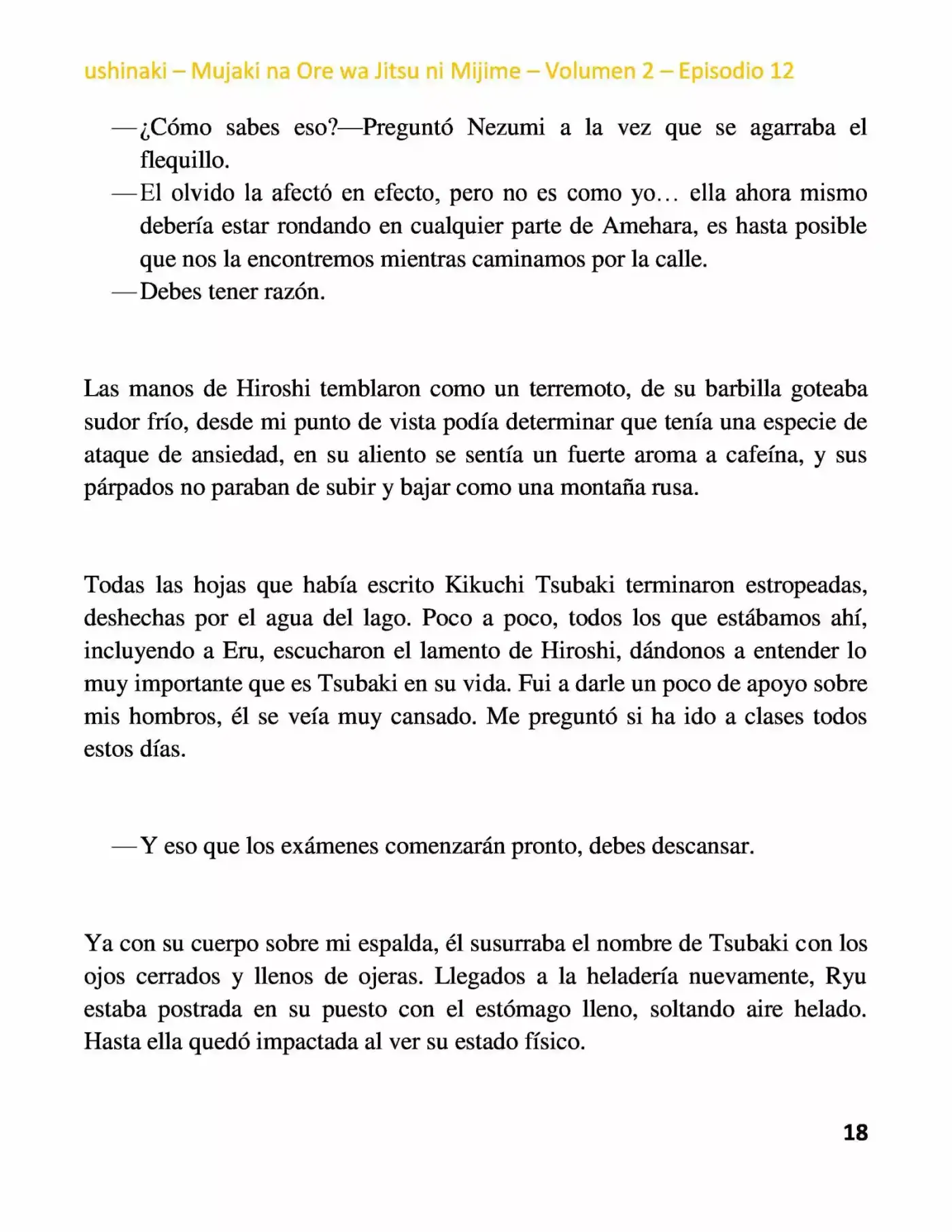 Mujaki Na Ore Wa Jitsu Ni Mijime (Novela) - Capítulo 14 - Página 18 - LectorTMOo