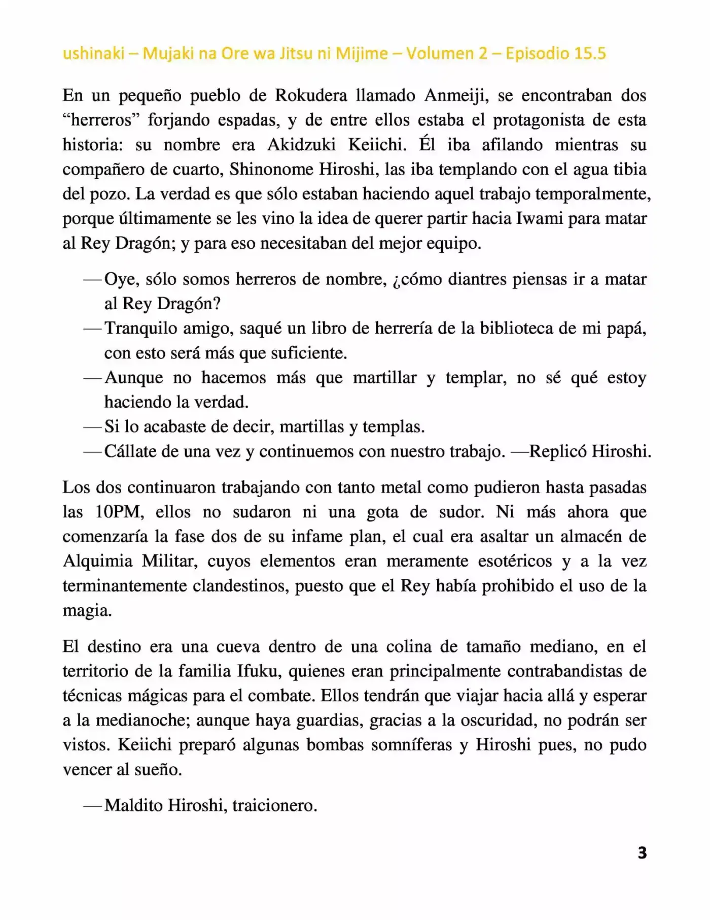 Mujaki Na Ore Wa Jitsu Ni Mijime (Novela) - Capítulo 15.50 - Página 3 - LectorTMOo