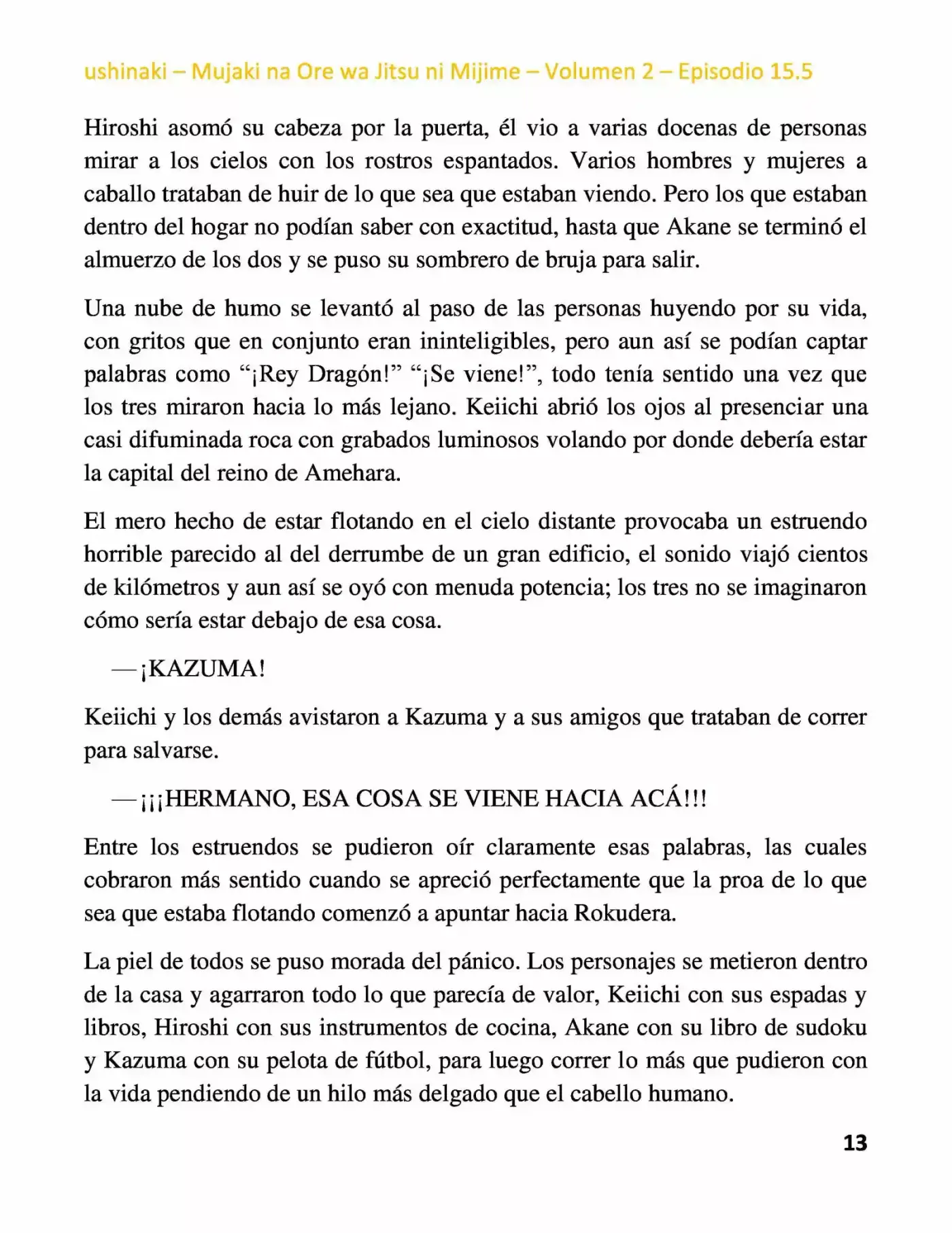 Mujaki Na Ore Wa Jitsu Ni Mijime (Novela) - Capítulo 15.50 - Página 13 - LectorTMOo