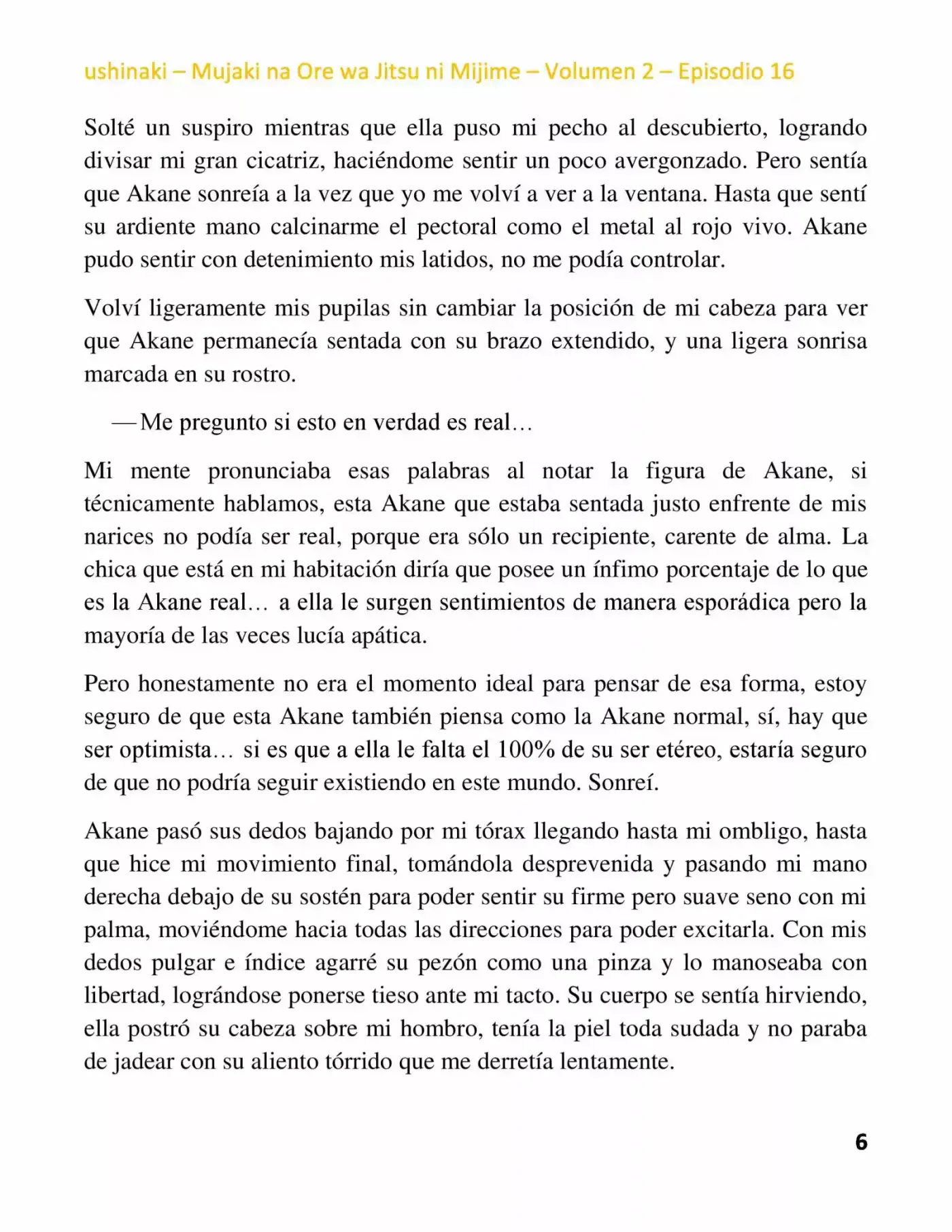 Mujaki Na Ore Wa Jitsu Ni Mijime (Novela) - Capítulo 16 - Página 6 - LectorTMOo