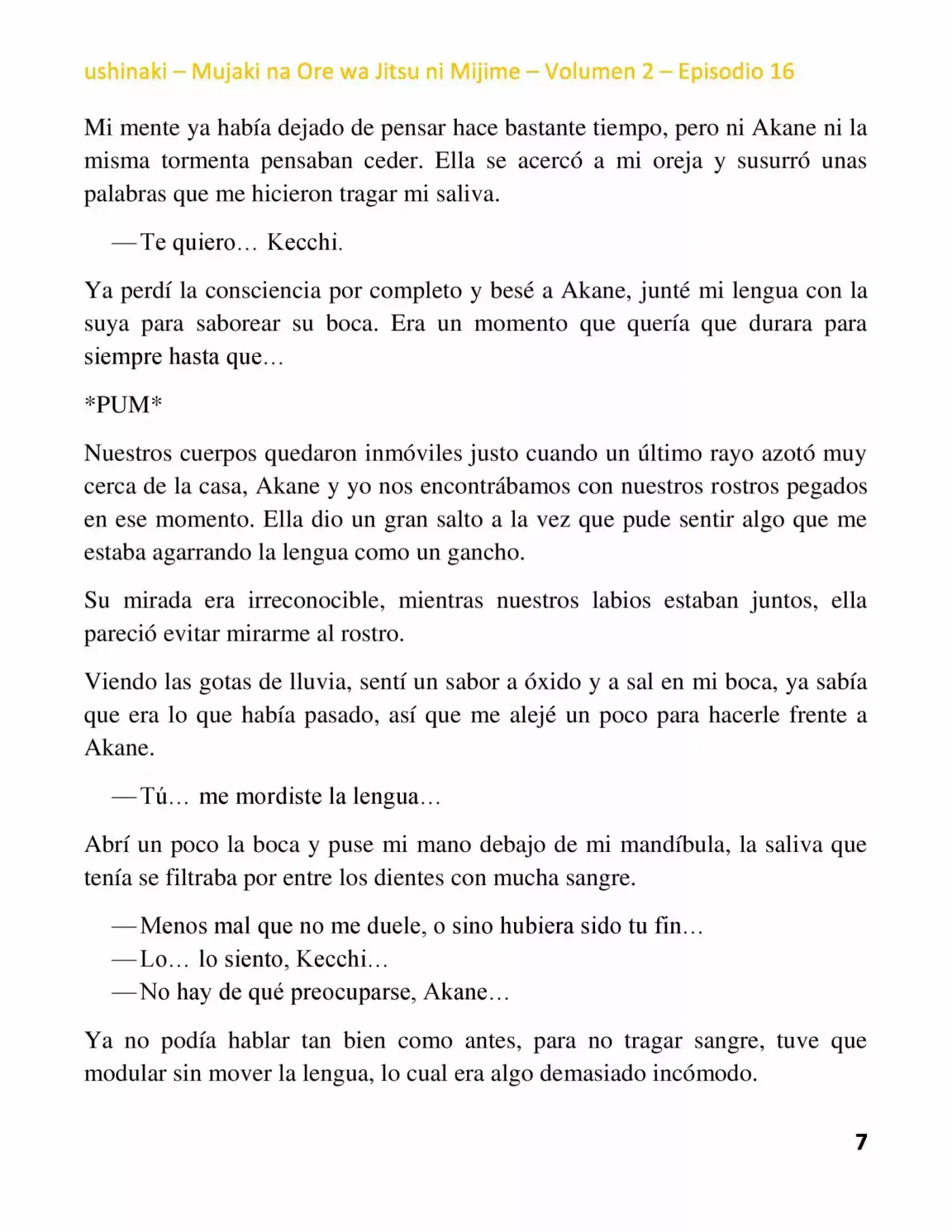 Mujaki Na Ore Wa Jitsu Ni Mijime (Novela) - Capítulo 16 - Página 7 - LectorTMOo