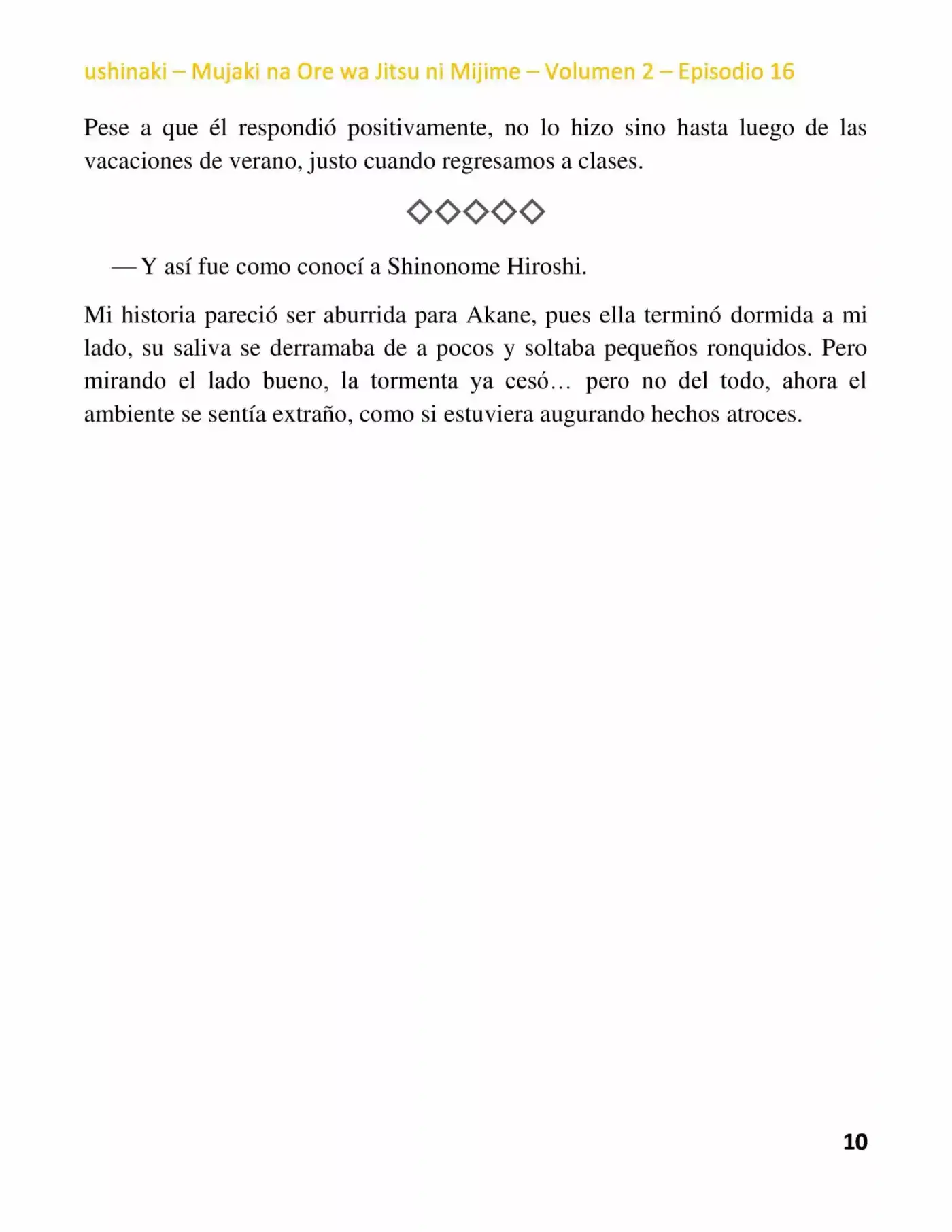 Mujaki Na Ore Wa Jitsu Ni Mijime (Novela) - Capítulo 16 - Página 10 - LectorTMOo