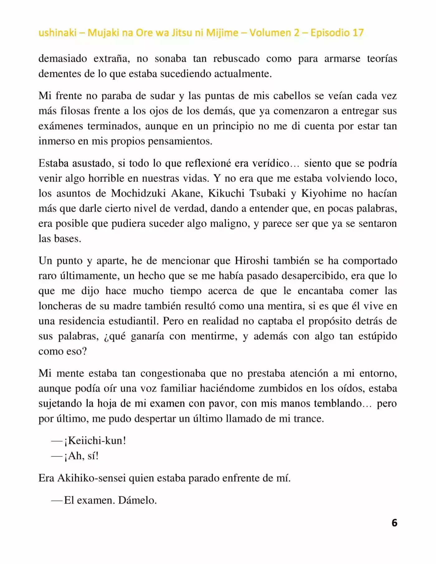 Mujaki Na Ore Wa Jitsu Ni Mijime (Novela) - Capítulo 17 - Página 6 - LectorTMOo