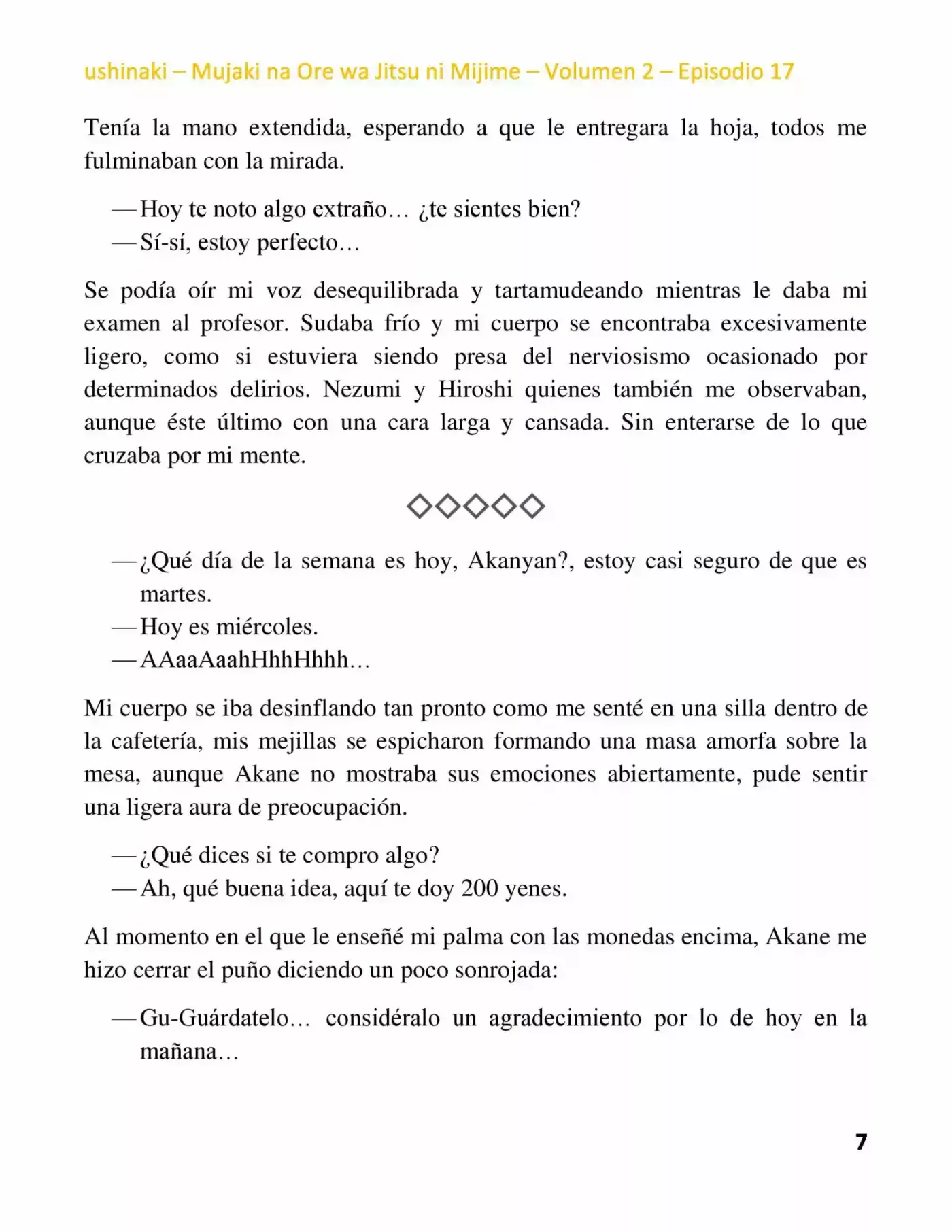 Mujaki Na Ore Wa Jitsu Ni Mijime (Novela) - Capítulo 17 - Página 7 - LectorTMOo