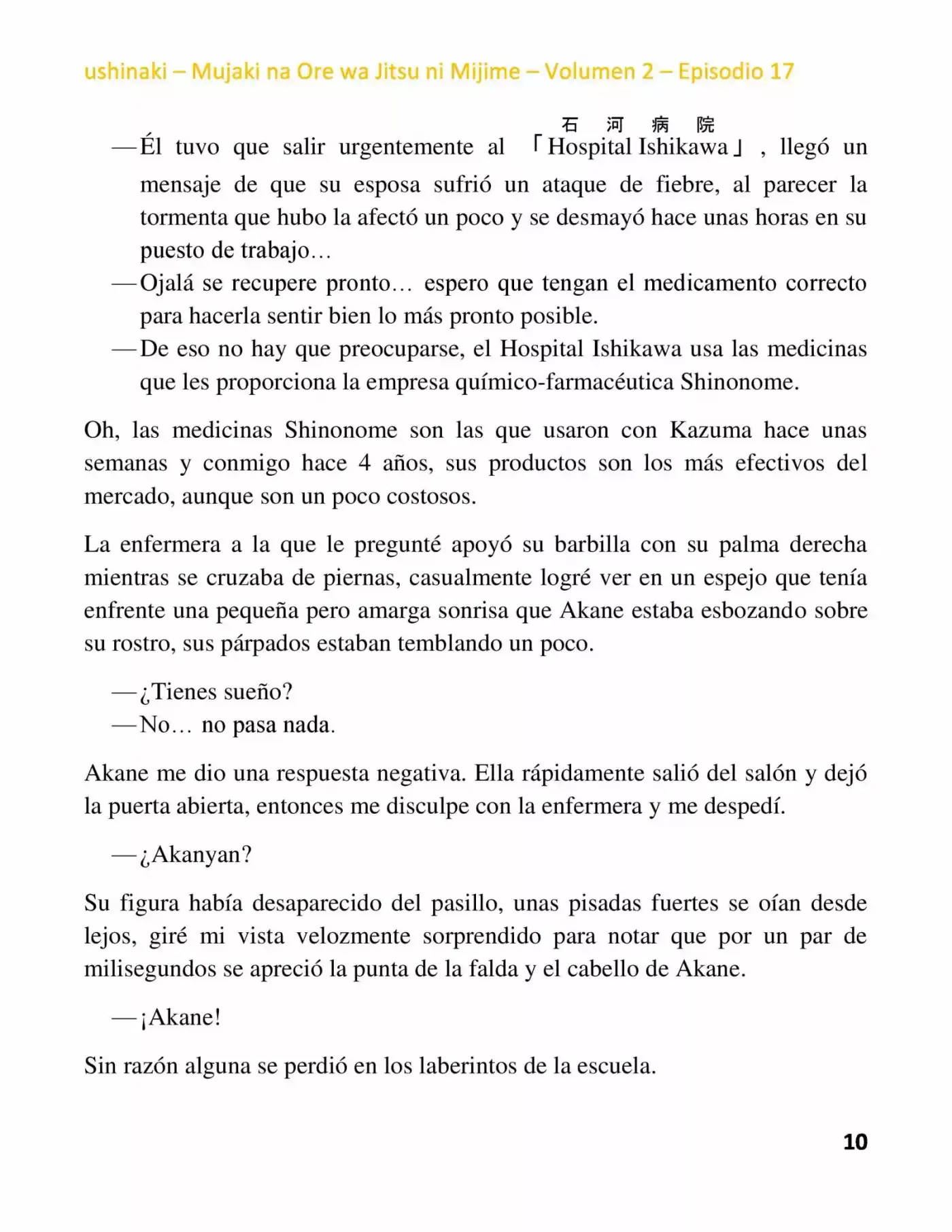 Mujaki Na Ore Wa Jitsu Ni Mijime (Novela) - Capítulo 17 - Página 10 - LectorTMOo
