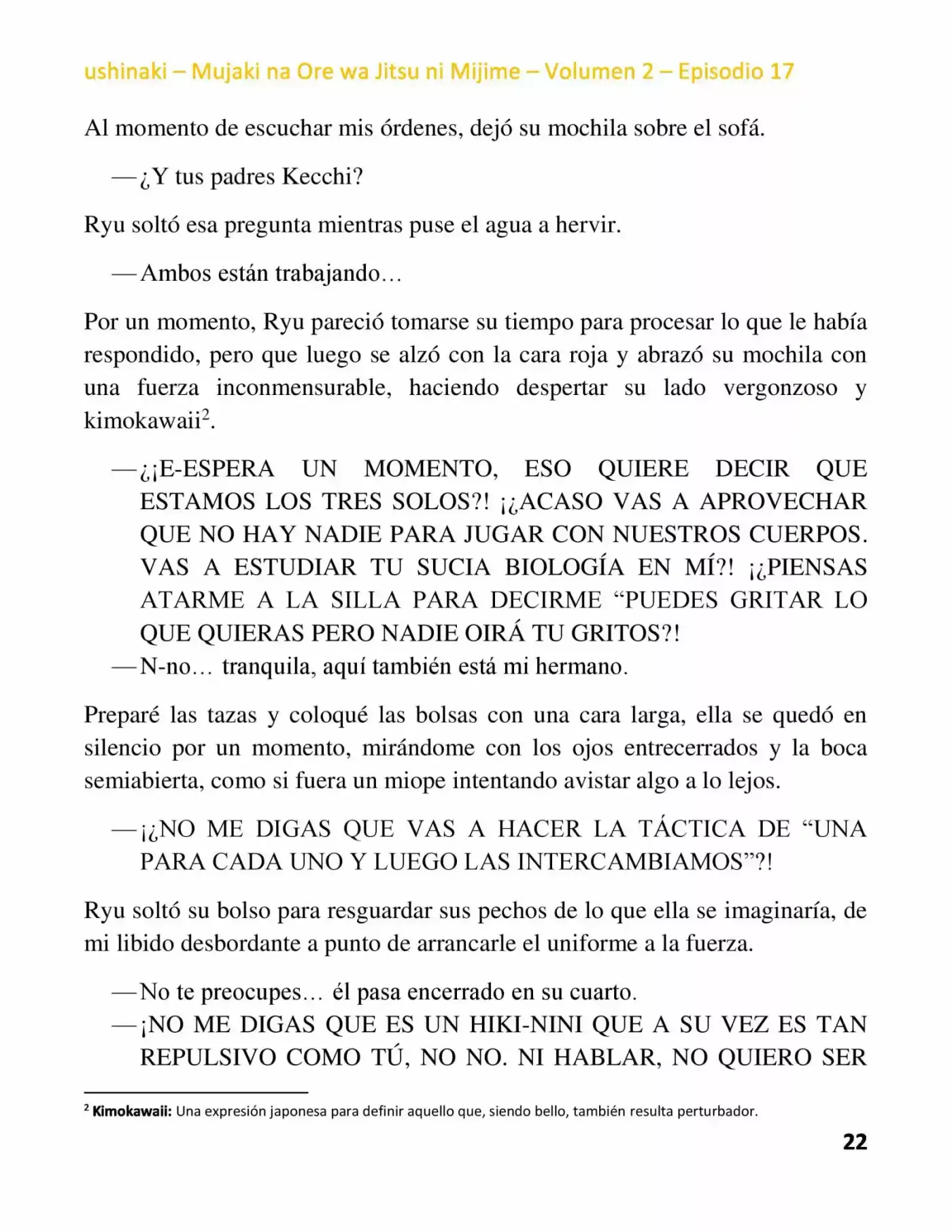 Mujaki Na Ore Wa Jitsu Ni Mijime (Novela) - Capítulo 17 - Página 22 - LectorTMOo