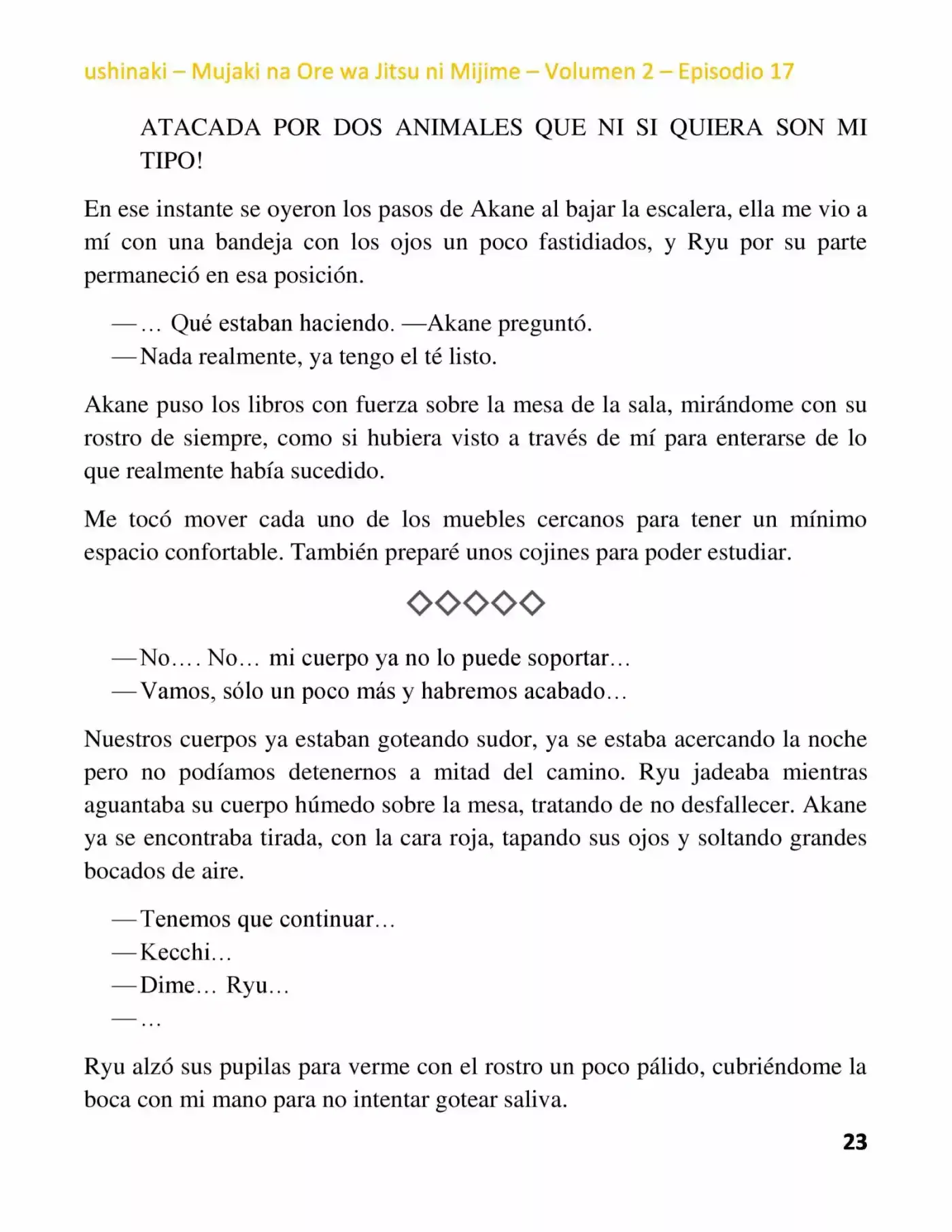 Mujaki Na Ore Wa Jitsu Ni Mijime (Novela) - Capítulo 17 - Página 23 - LectorTMOo