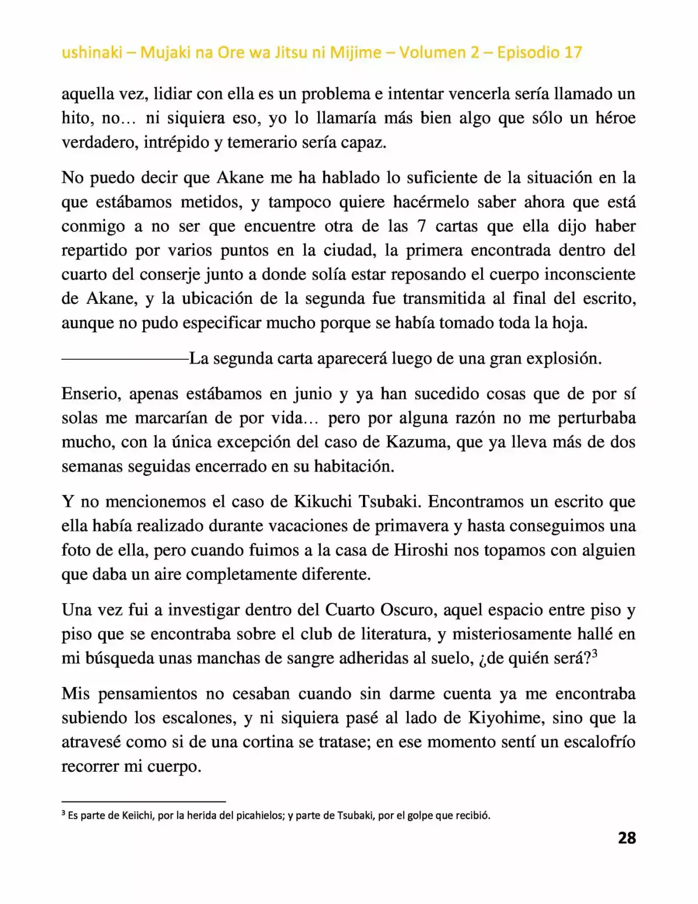 Mujaki Na Ore Wa Jitsu Ni Mijime (Novela) - Capítulo 17 - Página 28 - LectorTMOo